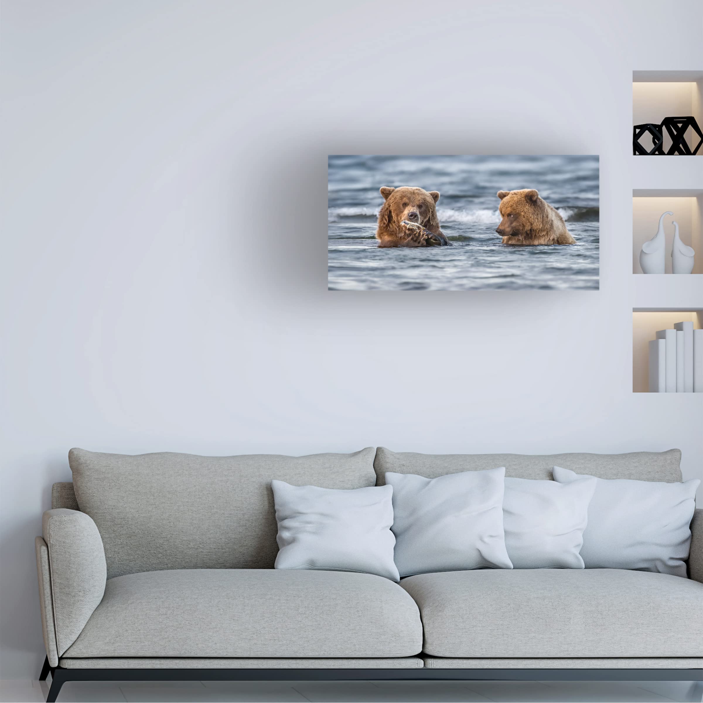 Trademark Fine Art 'The Look' Canvas Print by Siyu And Wei - Modern Wall Art for Living Room, Bedroom & Office Decor