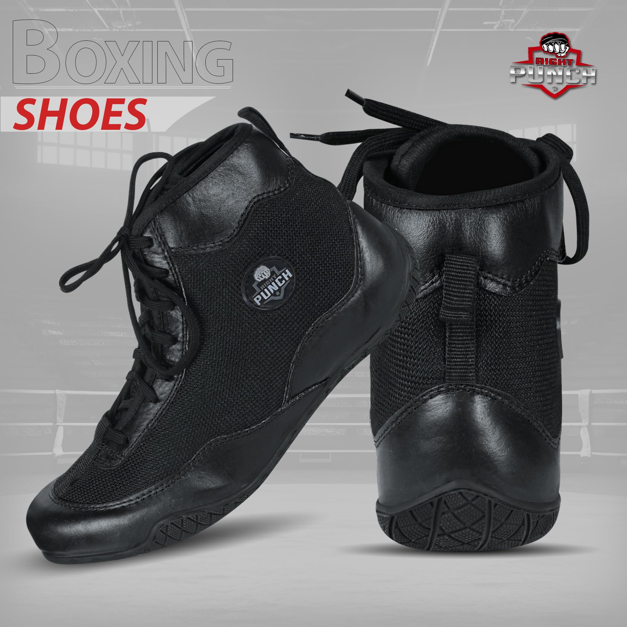 Professional Boxing & Wrestling Shoes for Men & Women - Breathable, Non-Slip Rubber Sole, Lightweight Training Boots for Adults & Youth | Perfect for Boxing Gyms, MMA Training & Martial Arts Practice