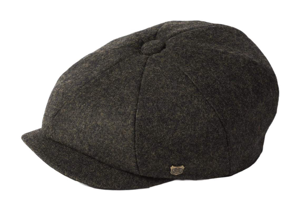 Failsworth Alfie Melton Baker Boy Cap in Loden Green - Vintage Style Newsboy Hat for Men & Women - Perfect for Casual Outfits, Fall Fashion, and Outdoor Adventures
