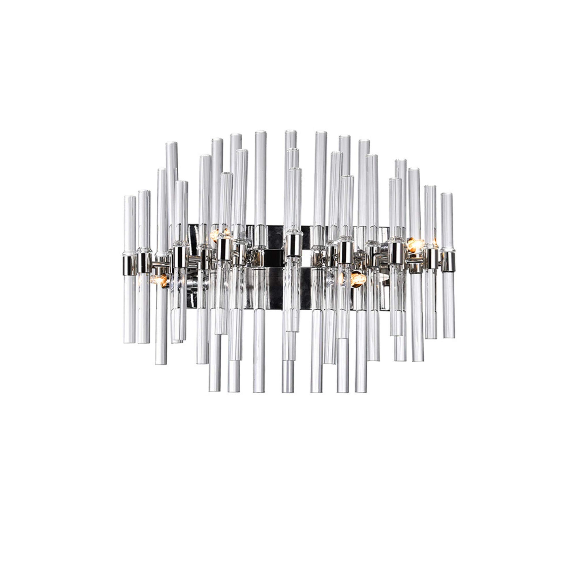 CWI Lighting Miroir 4-Light Transitional Vanity Light in Polished Nickel - Perfect for Bathroom, Dressing Room & Makeup Area Lighting