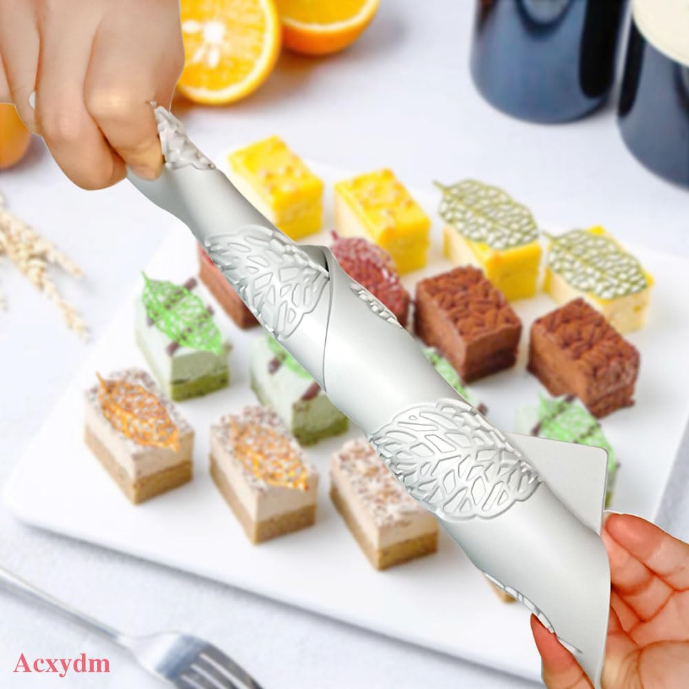5PCS Silicone Leaf Molds for Baking - Fondant Chocolate Molds Set with 3D Beehive Candy Lace Silicone Molds - Perfect for Sugar Craft, Cupcakes, Cake Decorating, and DIY Dessert Making