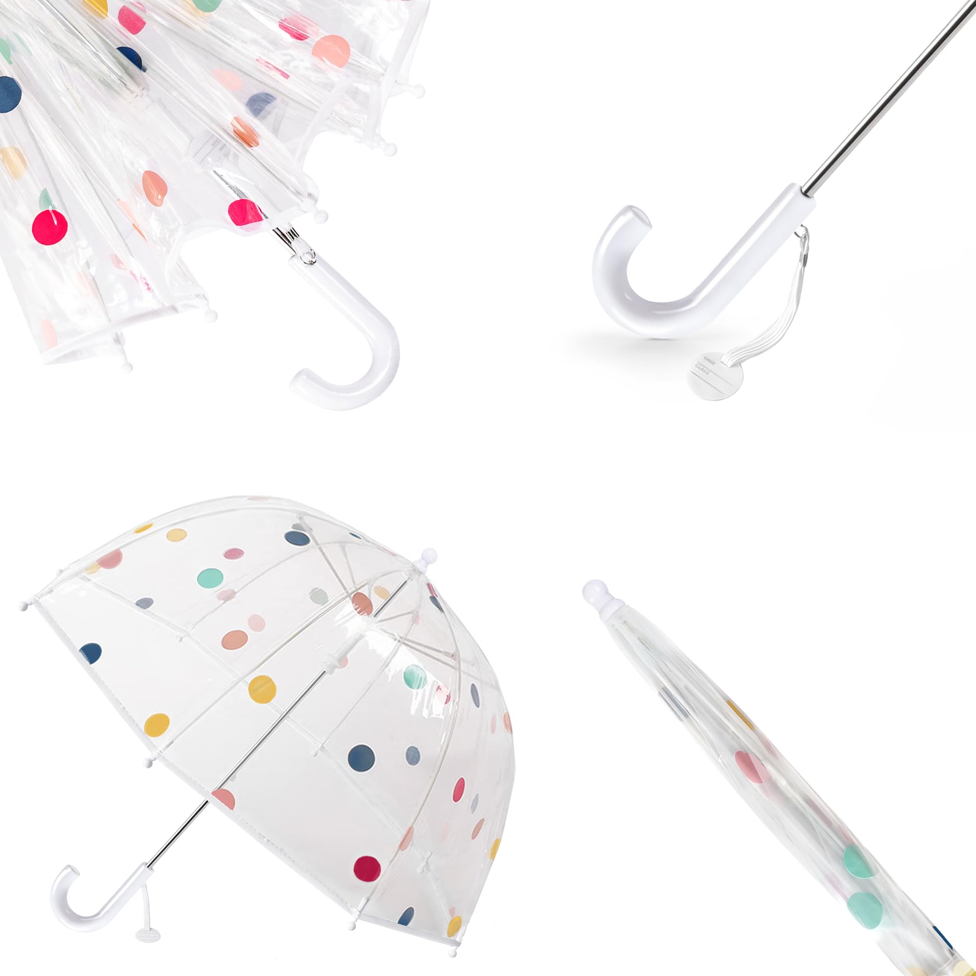 Kids Clear Bubble Umbrella - Windproof & Rainproof Dome Umbrella for Boys & Girls - Perfect for School, Outdoor Play & Rainy Day Adventures