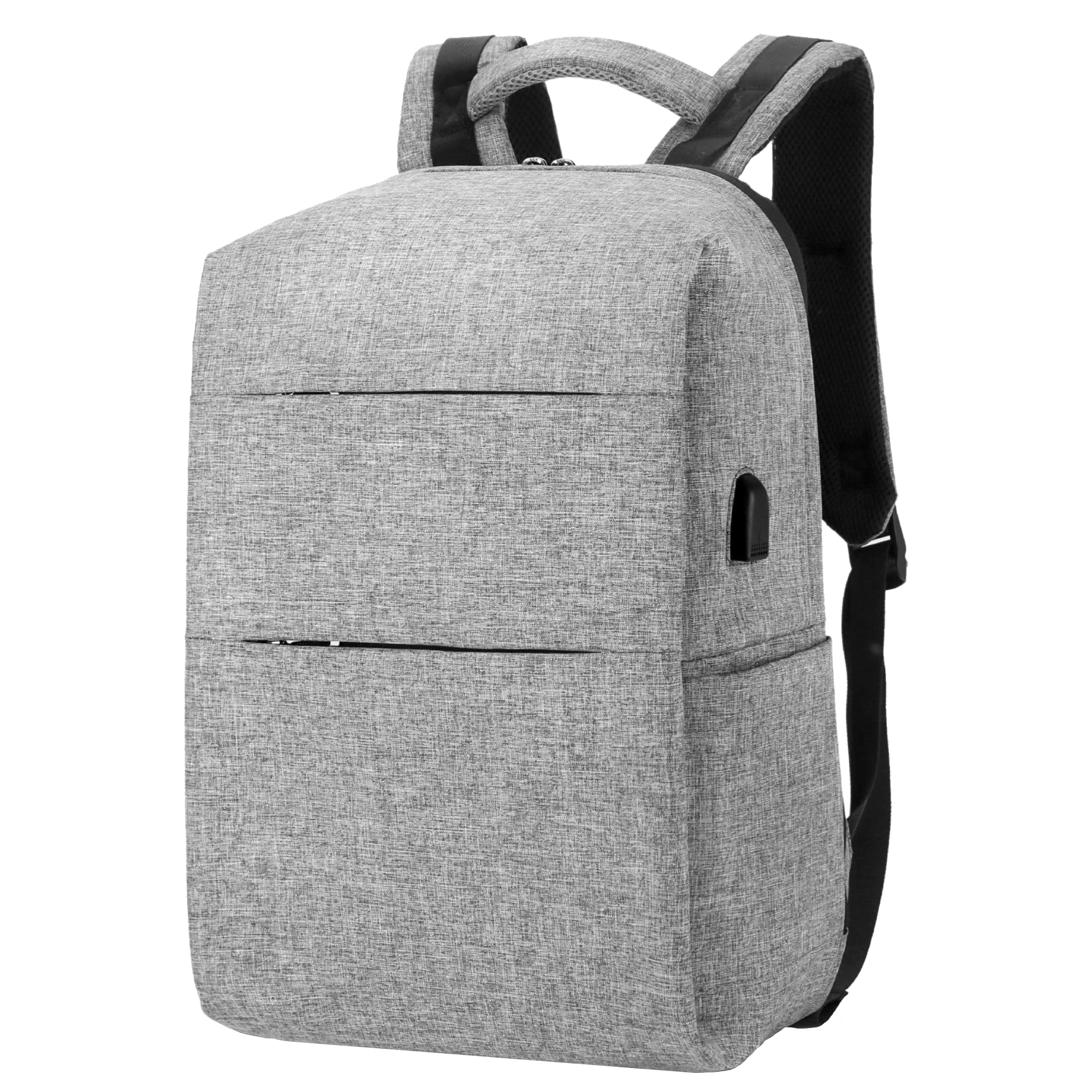 Nordace Nelson Smart Travel Backpack with USB Charging Port - Water Resistant Laptop Backpack for Men & Women - 15.6 Inch Grey - Perfect for Business Travel, Commuting & Daily Office Use