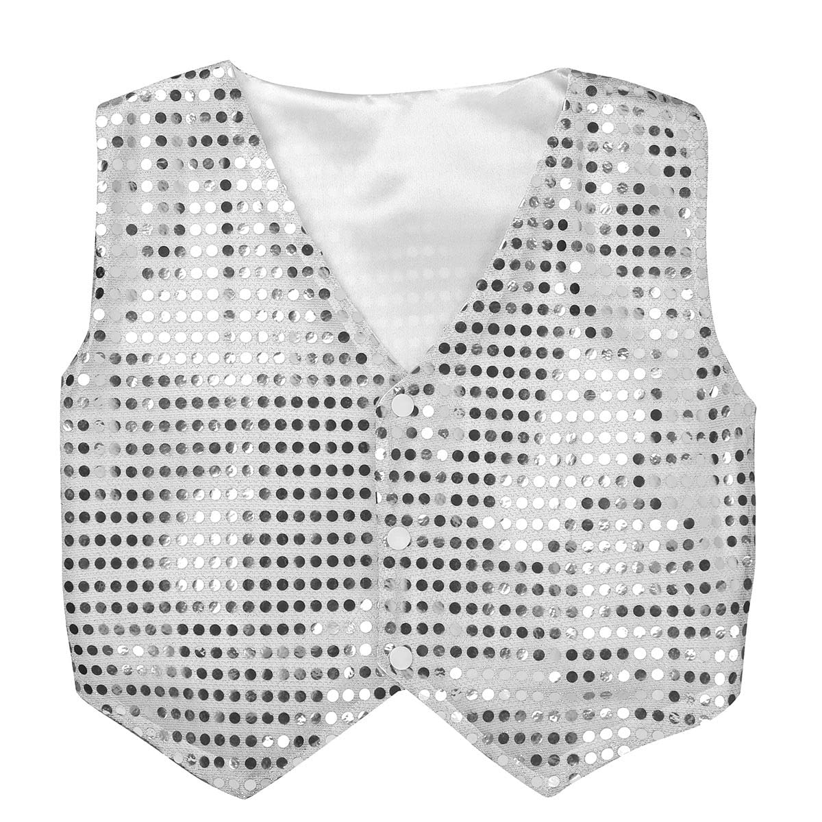 Sparkly Sequined Vest for Kids - Boys & Girls Hip-Hop Dance Costume, Waistcoat Crop Top for Street Dance Performance | Perfect for Dance Recitals, Halloween & Party Outfits
