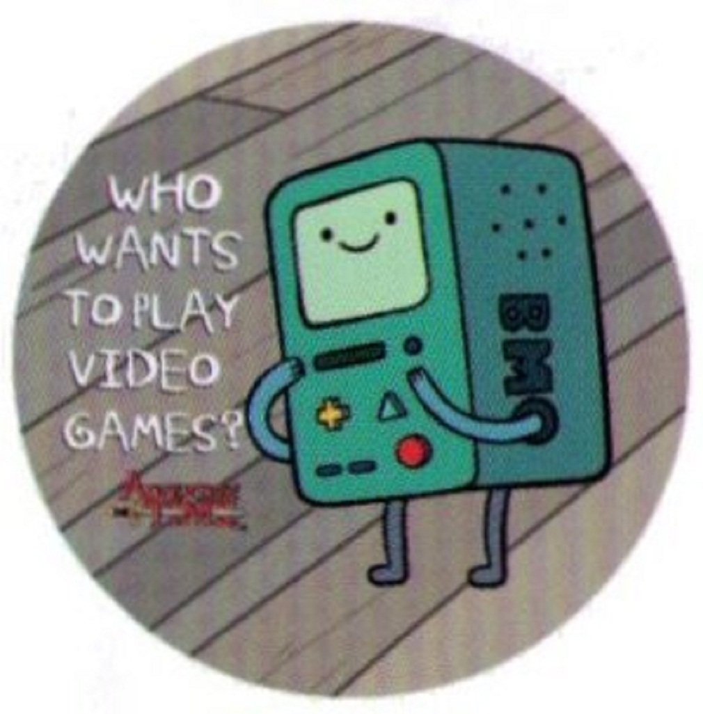 Adventure Time Video Games Button 1.25 Inch - Perfect for Backpacks, Jackets, and Gaming Accessories