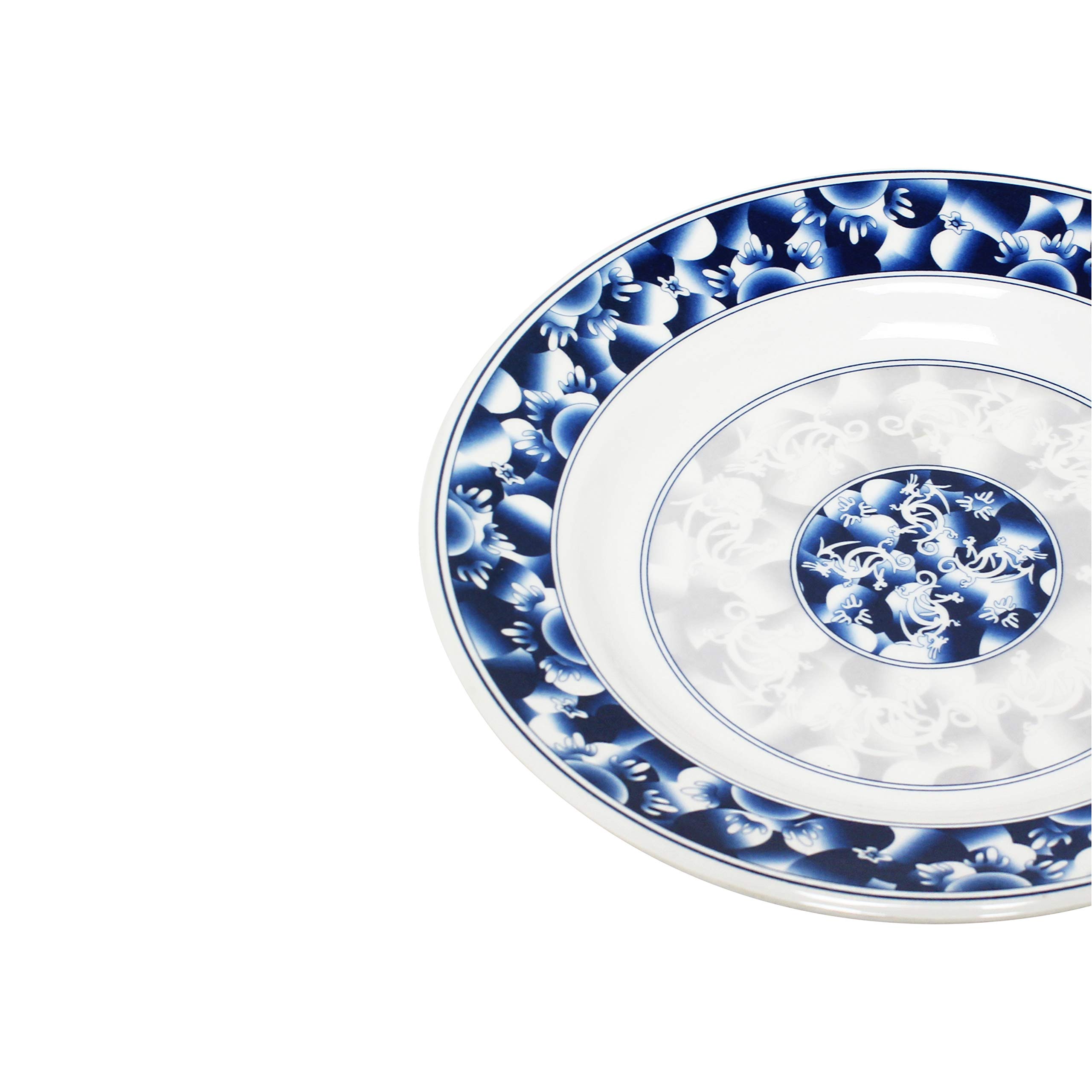 Premium Blue Dragon Melamine Dinnerware Set - 3 oz Soup Bowl, 6 Inch Plates, Durable & Shatterproof (Set of 12) - Perfect for Restaurants, Picnics, Outdoor Dining & Party Serving