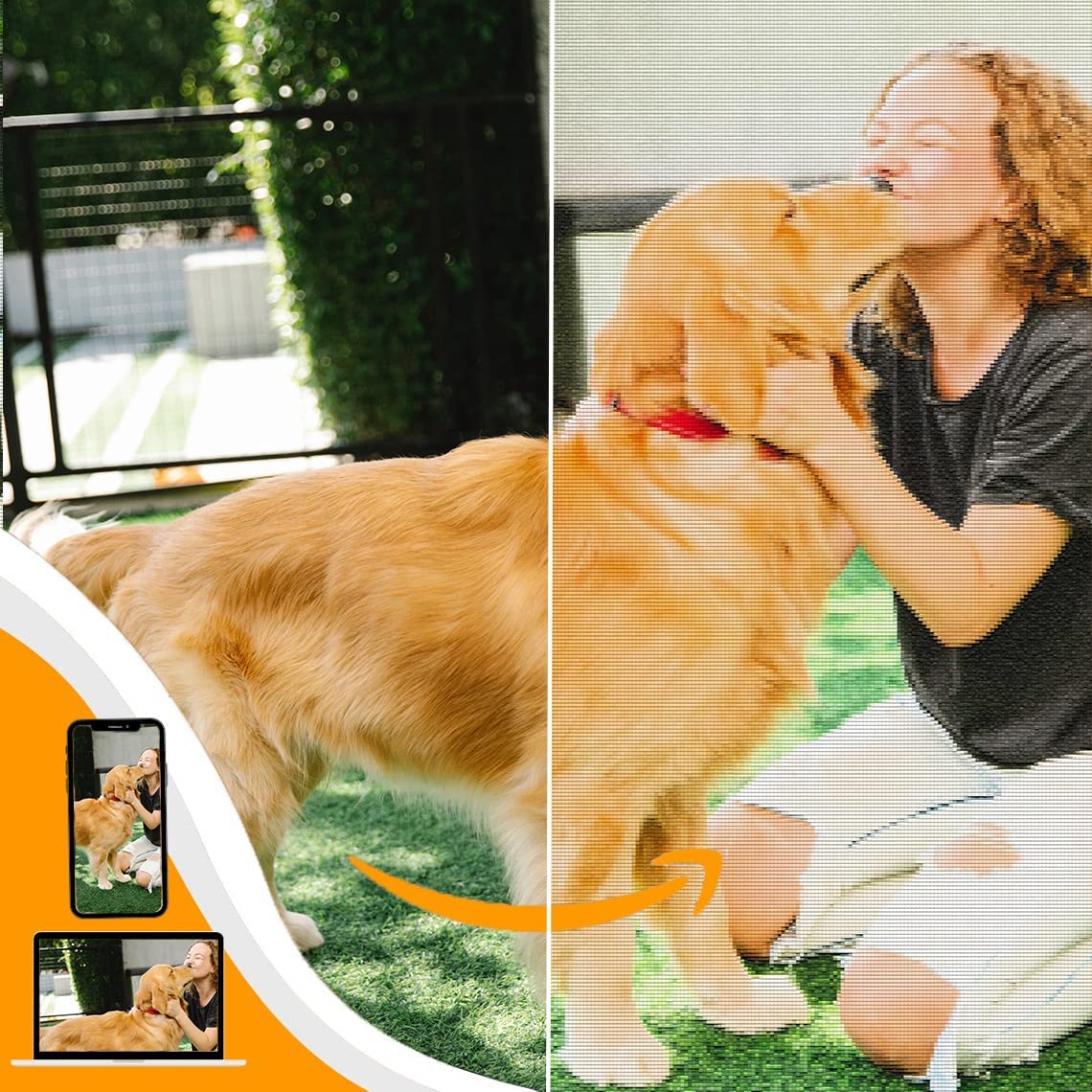 5D Custom Diamond Painting Kit - DIY Personalized Diamond Art Photo with Your Own Picture - Diamond Painting by Numbers for Adults - Perfect for Home Decor, Gifts & Relaxation Therapy