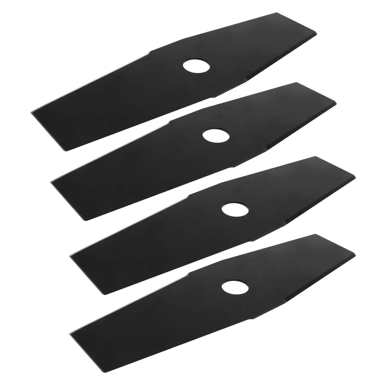 4Pcs 12 Inch Black Lawn Mower Brush Cutter Blades - Heavy Duty Garden Grass Trimmer Saw Replacement Blades for Weed Eater & Mowing Machines - Perfect for Lawn Care, Yard Maintenance & Landscaping