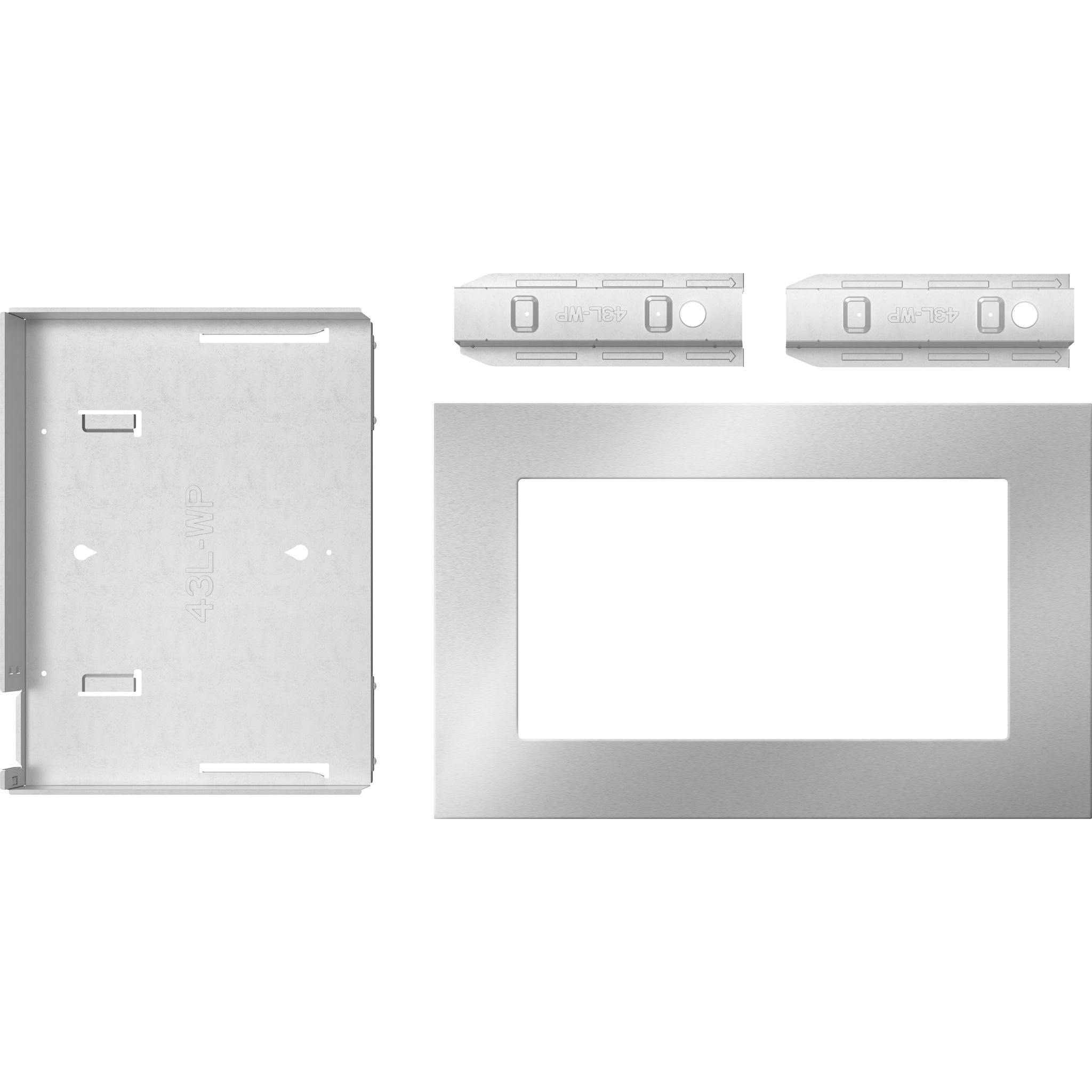Whirlpool MTK1630PZ Built-in Microwave Trim Kit - Stainless Steel Countertop Installation Kit for Seamless Built-in Look - Perfect for Kitchen Remodeling & Cabinet Integration