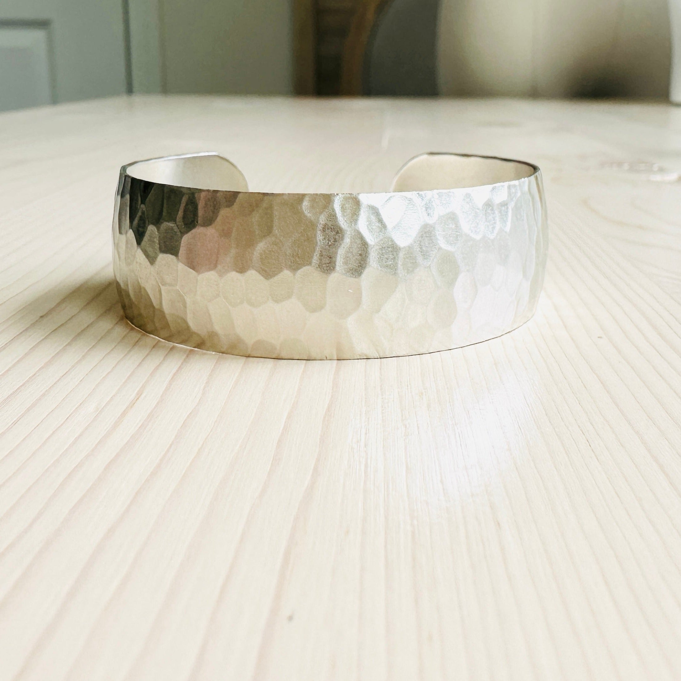 Roma Hammered Cuff Silver Bracelet - Handmade Boho Jewelry for Women - Perfect for Casual Wear, Festivals & Gift Giving
