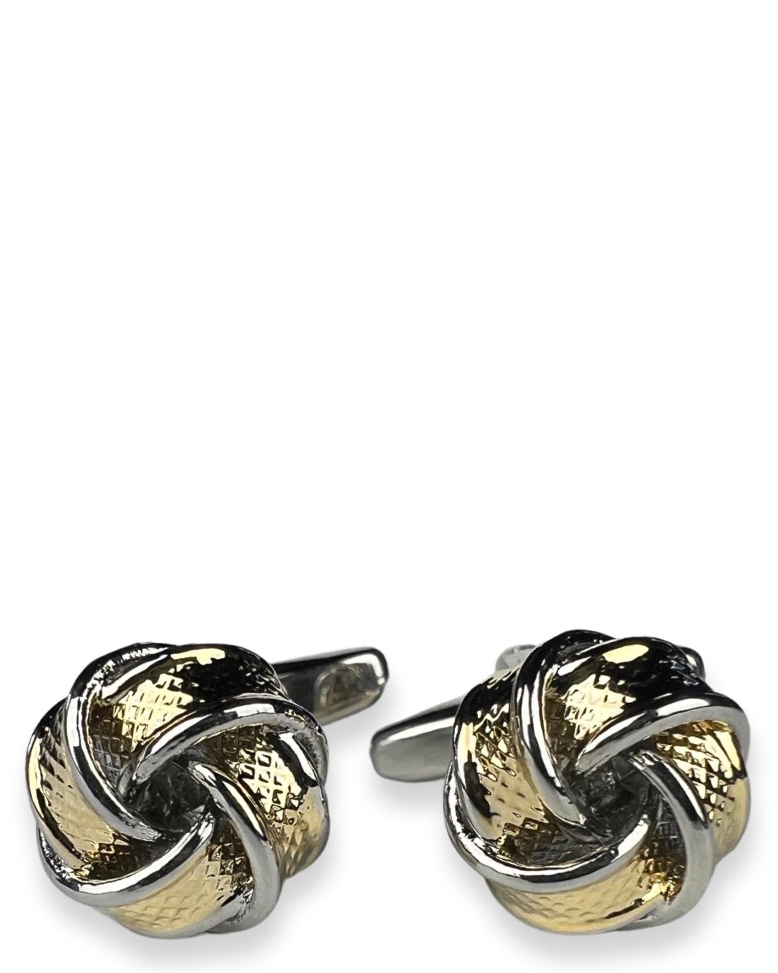 Elegant DÉCLIC Banded Knot Cufflinks in Gold - Perfect for Weddings, Formal Events & Business Attire