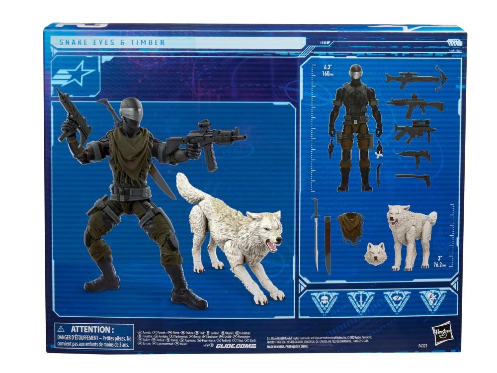 G.I. Joe Classified Series Snake Eyes & Timber Action Figure (Version 2) - Collectible 6-Inch Scale Toy for Display & Play | Perfect for Fans, Collectors & Gift Giving