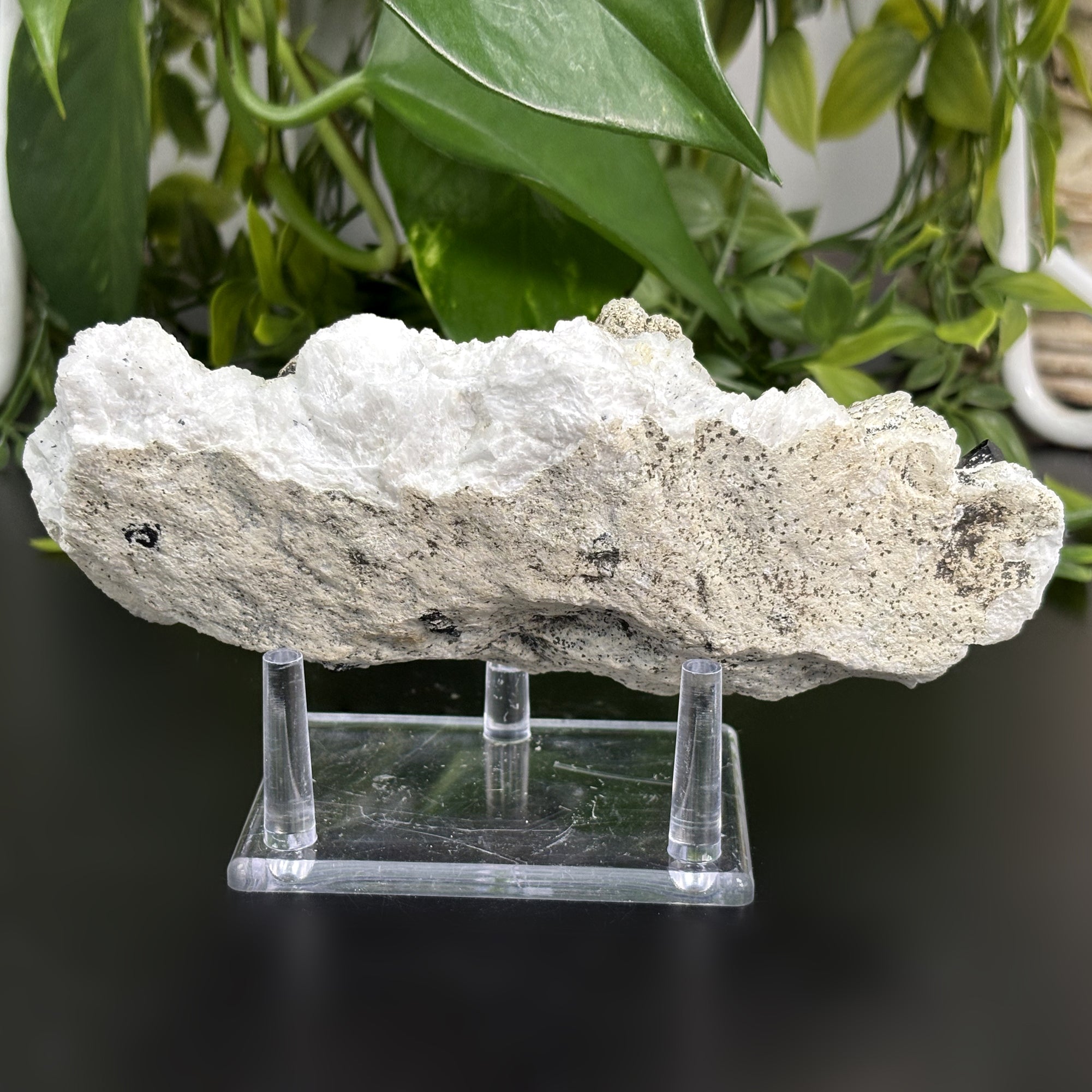 Natural Black Tourmaline Crystal Cluster - Raw Healing Stone for Energy Work, Meditation & Protection - Rare Sparkling Mineral Specimen for Display, Collectors & Home Décor - Perfect for Spiritual Healing, Chakra Balancing & Positive Energy Enhancement (RMI717)