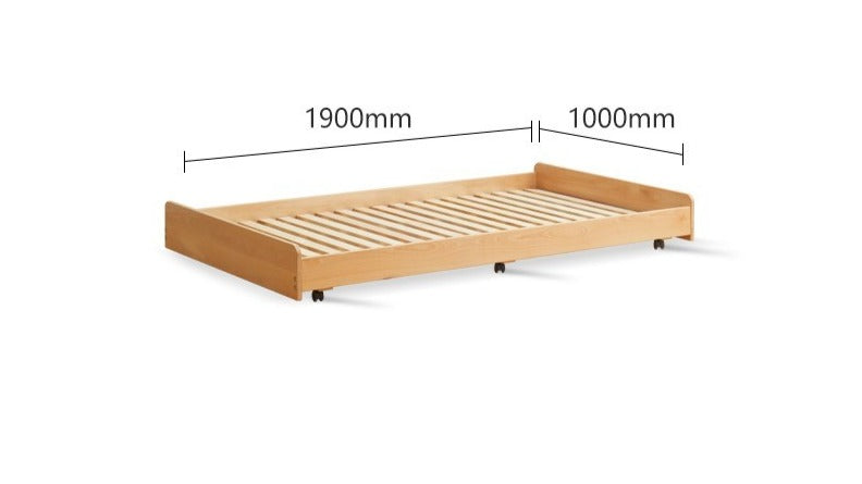 Solid Beech Wood Space-Saving Bunk Bed with Guardrails - Sturdy Twin Over Twin Loft Bed for Kids & Teens - Perfect for Small Bedrooms, Guest Rooms & Dormitories