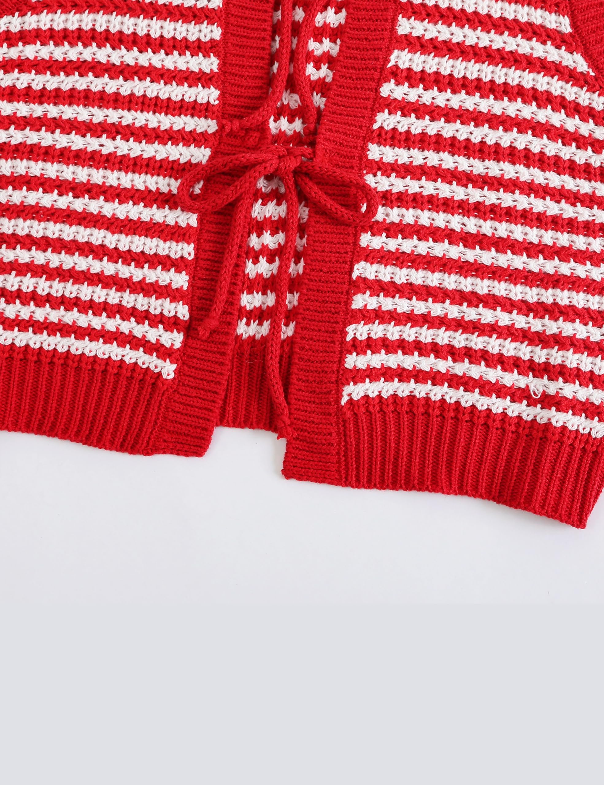 Women's Casual Sleeveless Crochet Sweater Vest - Color Block Tie Back Knit Tank Top for Spring/Summer Layering | Office Wear & Weekend Outfits