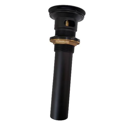 Emory & Bond EB1401BK Black Brass Pop-Up Bathroom Sink Drain - Modern Matte Finish for Bathroom Vanity & Vessel Sinks
