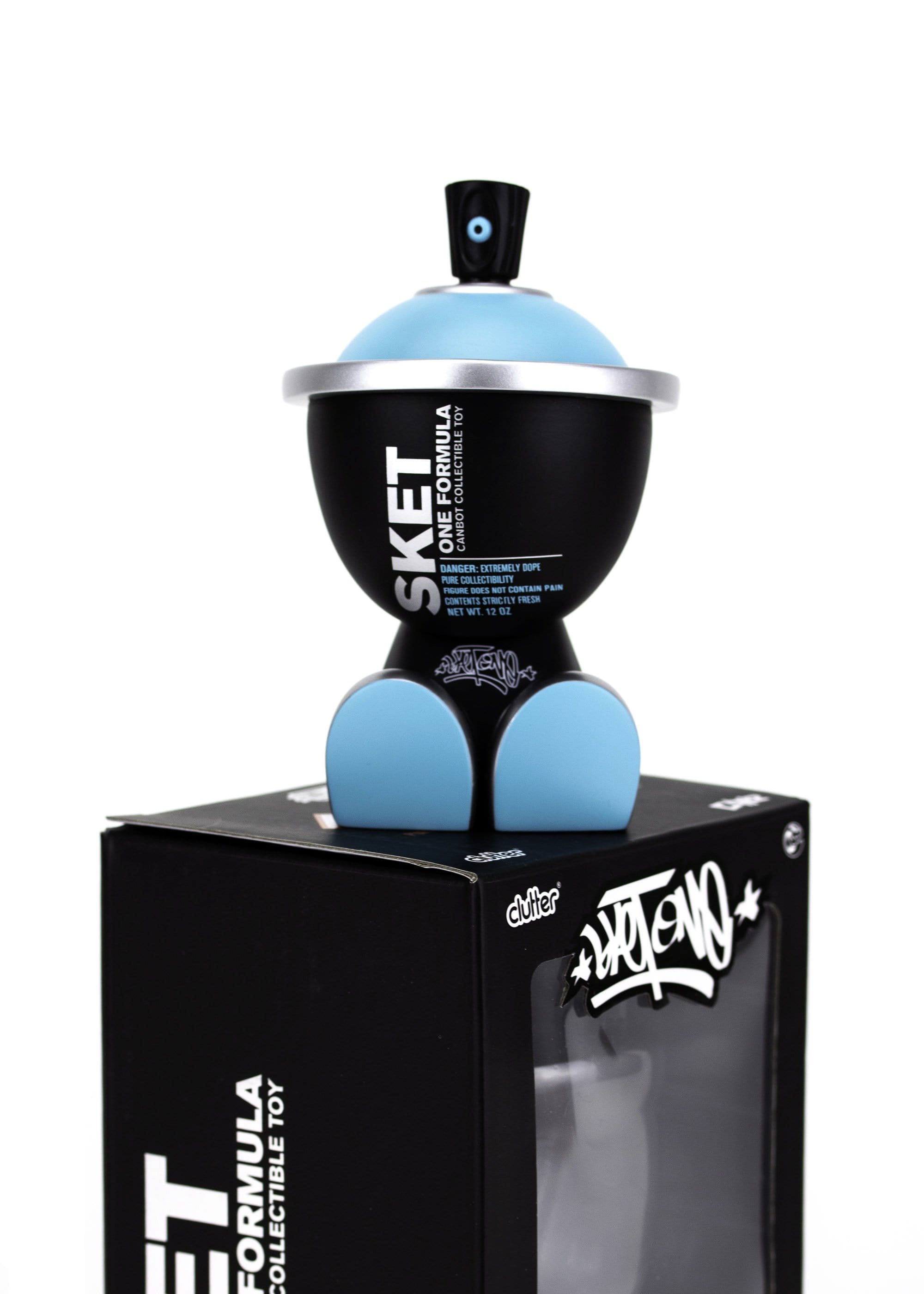Sket One Cyan Formula Canbot by Clutter - Premium Collectible Street Art Toy for Home & Office Decor - Perfect for Urban Art Lovers and Collectors