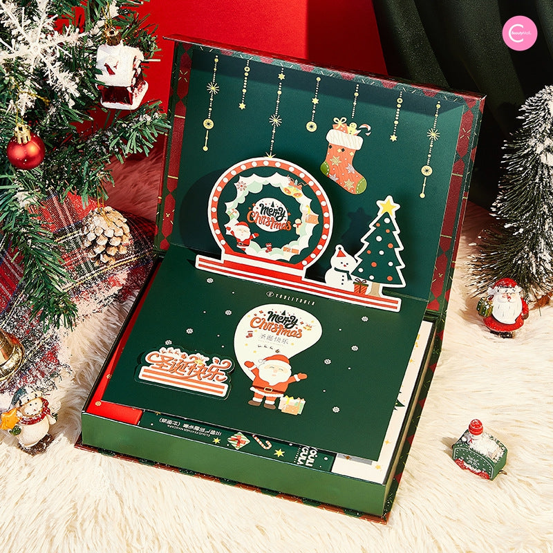 YOULI YOULA Christmas Reindeer Makeup Set - Festive Holiday Makeup Kit for Kids & Teens - Perfect for Christmas Parties, Costumes & Gift Giving