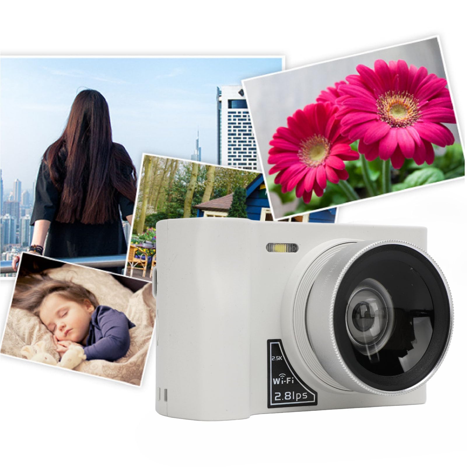 24MP 2.5K Kids Digital Camera with 16X Zoom - Compact WiFi Mirrorless Camera for Beginners, Travel & Gifts | Perfect for Children, Teens, Boys & Girls to Capture Adventures, Family Moments & School Activities