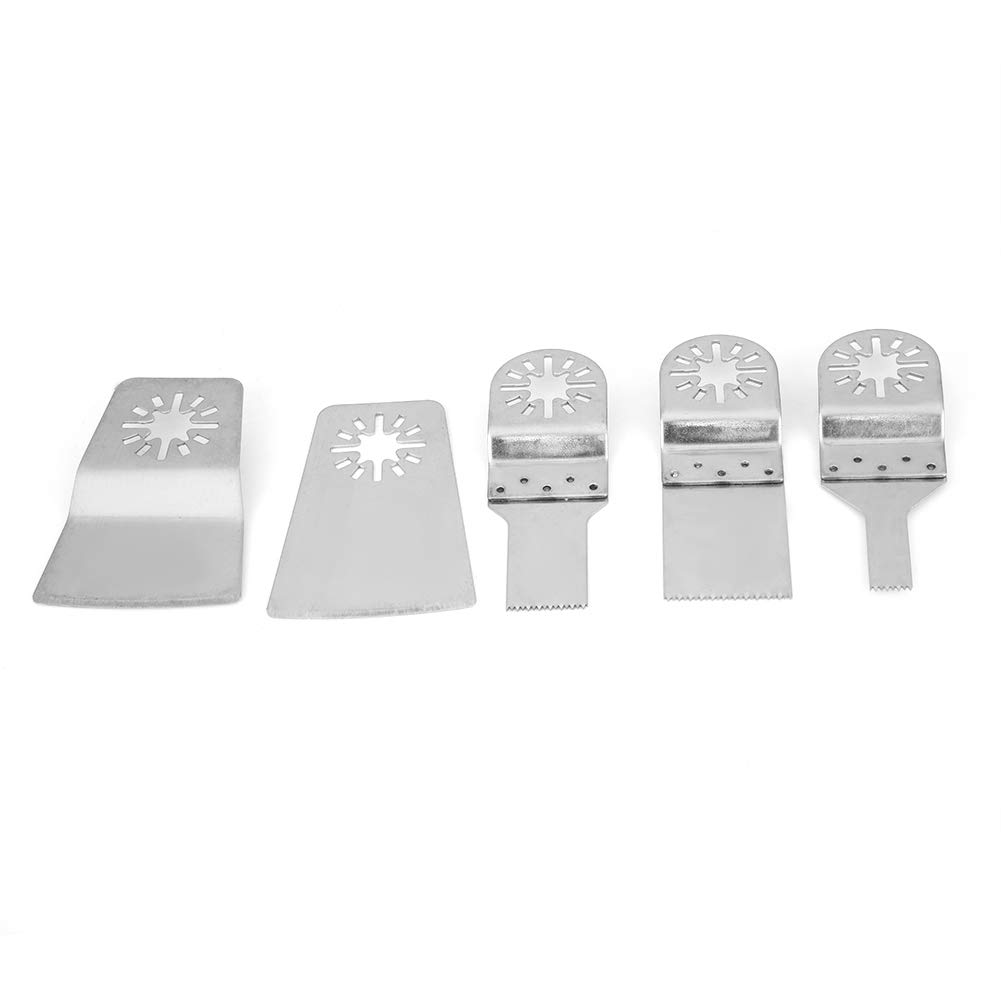 5-Piece Stainless Steel Oscillating Multi-Tool Blades Set - Professional Fine Cut Saw Blades for Carpet, Wood, Drywall & DIY Projects | Durable & Precise Cutting for Home Renovation & Construction Work