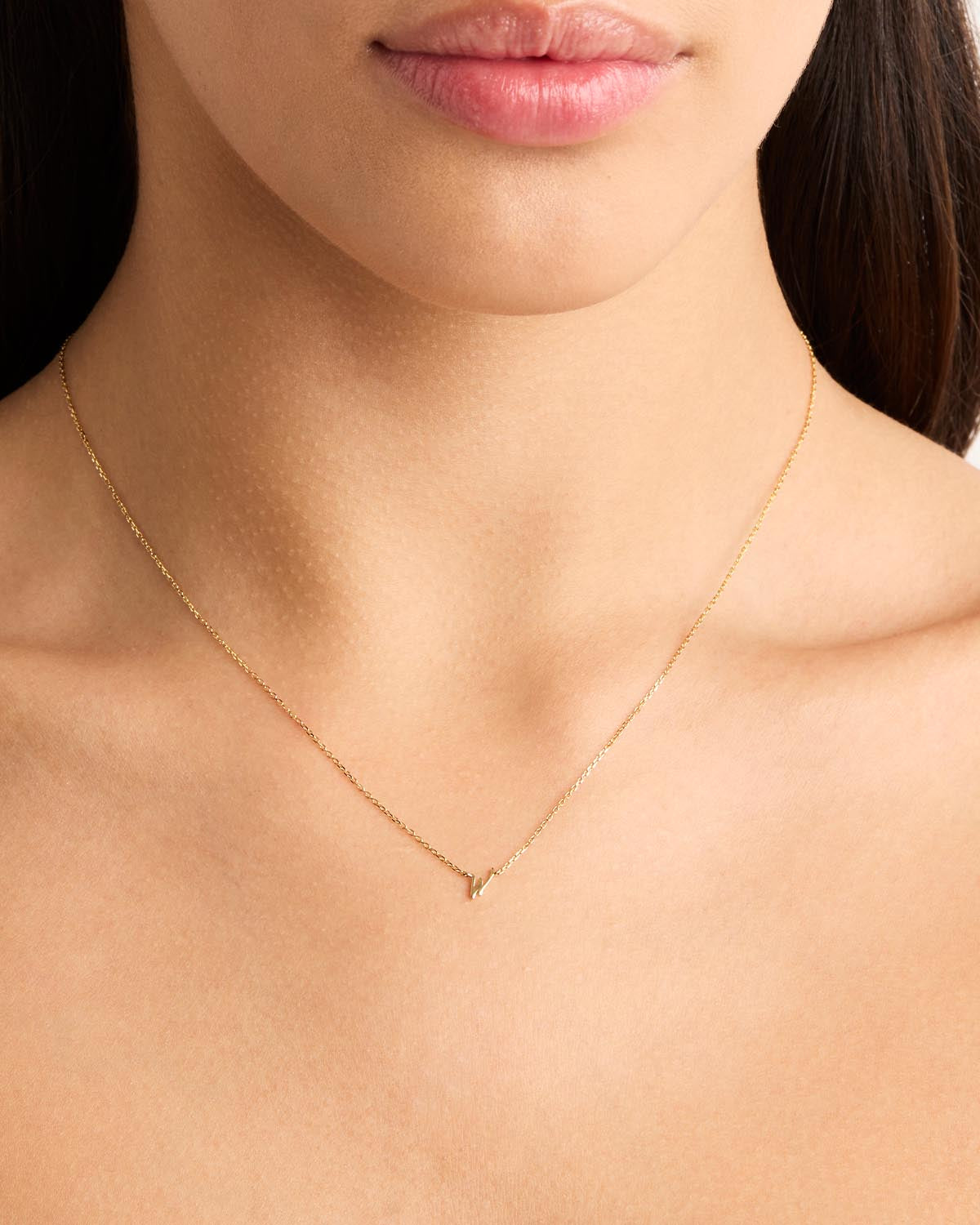 14K Solid Gold Love Letter Necklace for Women - Personalized Romantic Jewelry Gift for Her - Perfect for Anniversaries, Valentine's Day & Special Occasions