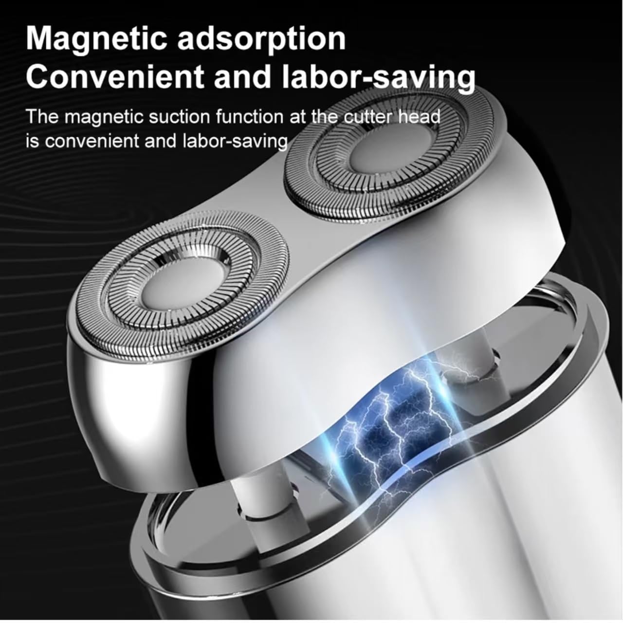 Jacooba Mini Dual-Head Electric Shaver - Rechargeable Waterproof Travel Razor for Men, Compact Cordless Shaver with Upgraded Blades - Perfect for Home, Travel & Gym (Gray White)