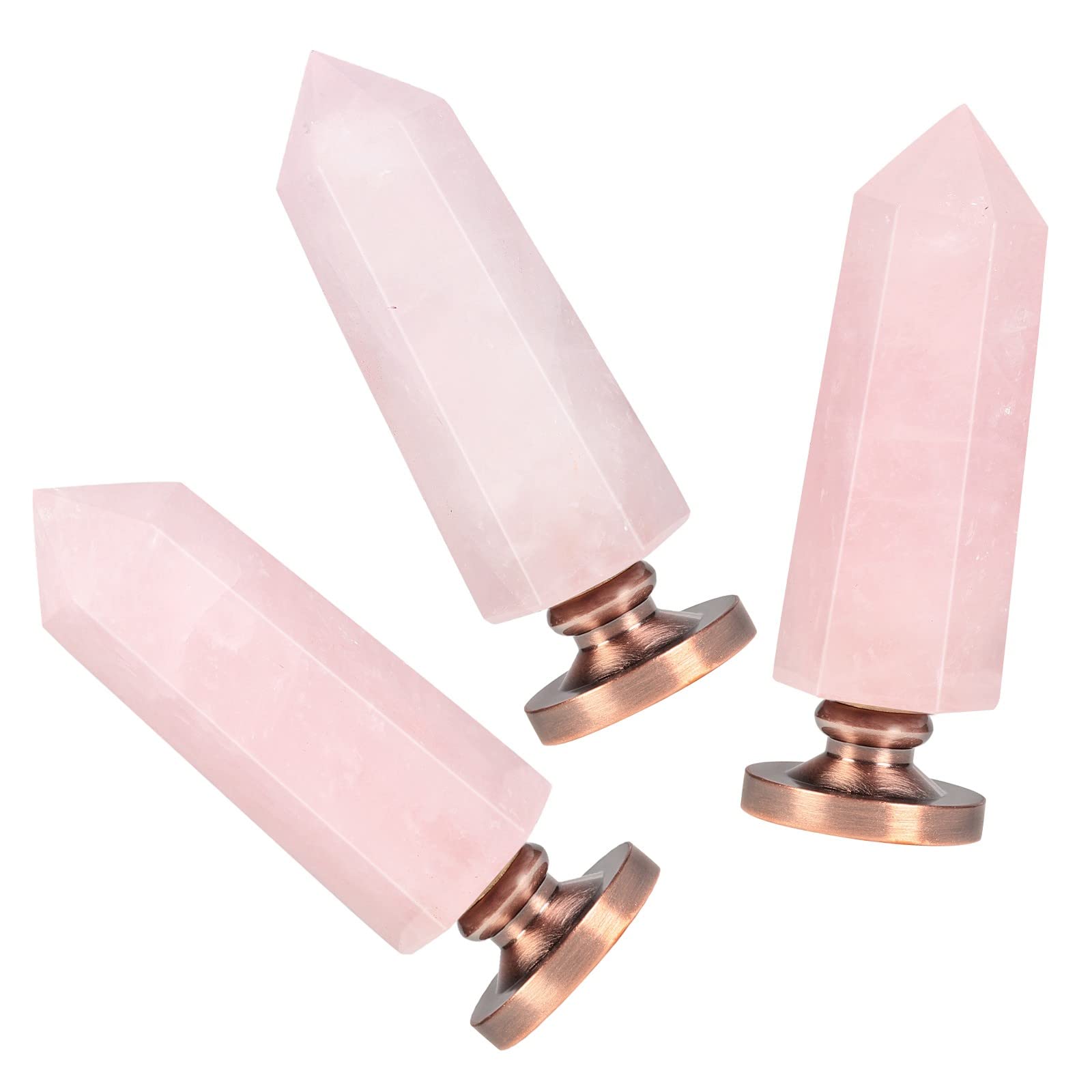 Rose Quartz Wax Seal Stamp for Envelopes, Wedding Invitations & Gift Wrapping - Faceted Crystal Handle with Removable Copper Stamp Head - Perfect for DIY Crafts, Scrapbooking & Romantic Correspondence