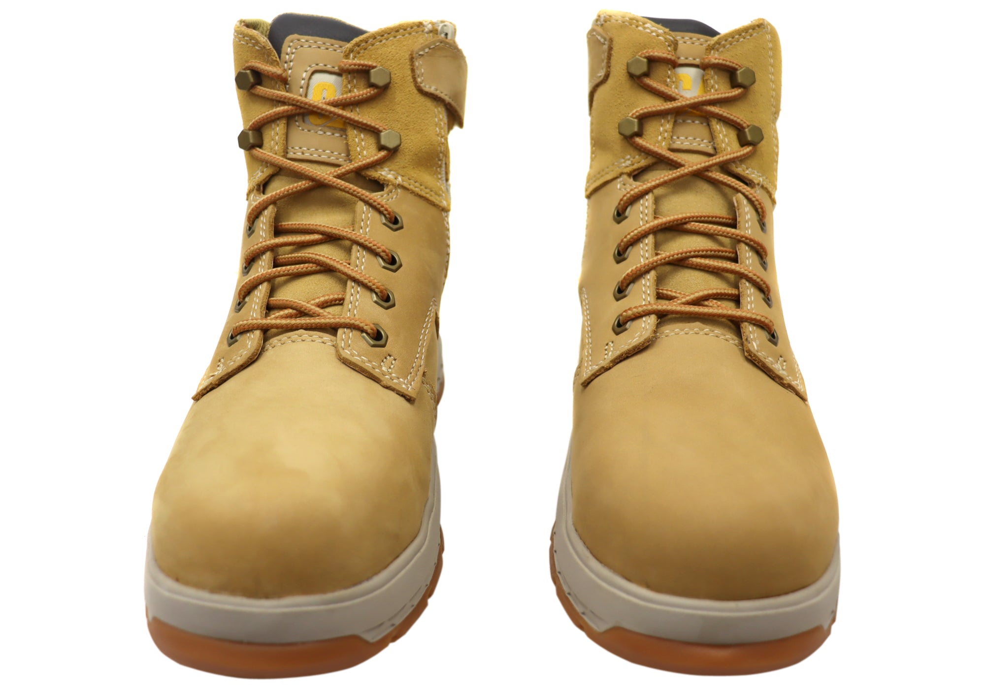 Caterpillar Men's Leather Work Boots with Carbon Composite Toe & Impact Protection - Durable Safety Shoes for Construction, Warehouse & Outdoor Work