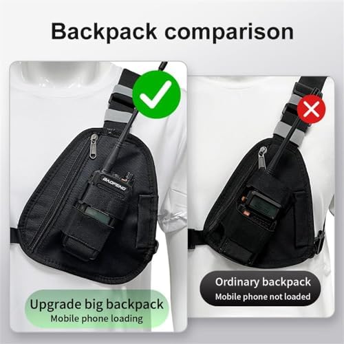 Adjustable Chest Harness Shoulder Holster for Motorola & BAOFENG Walkie Talkies - Secure Radio Pouch with Comfortable Strap - Perfect for Outdoor Adventures, Security Work & Construction Sites