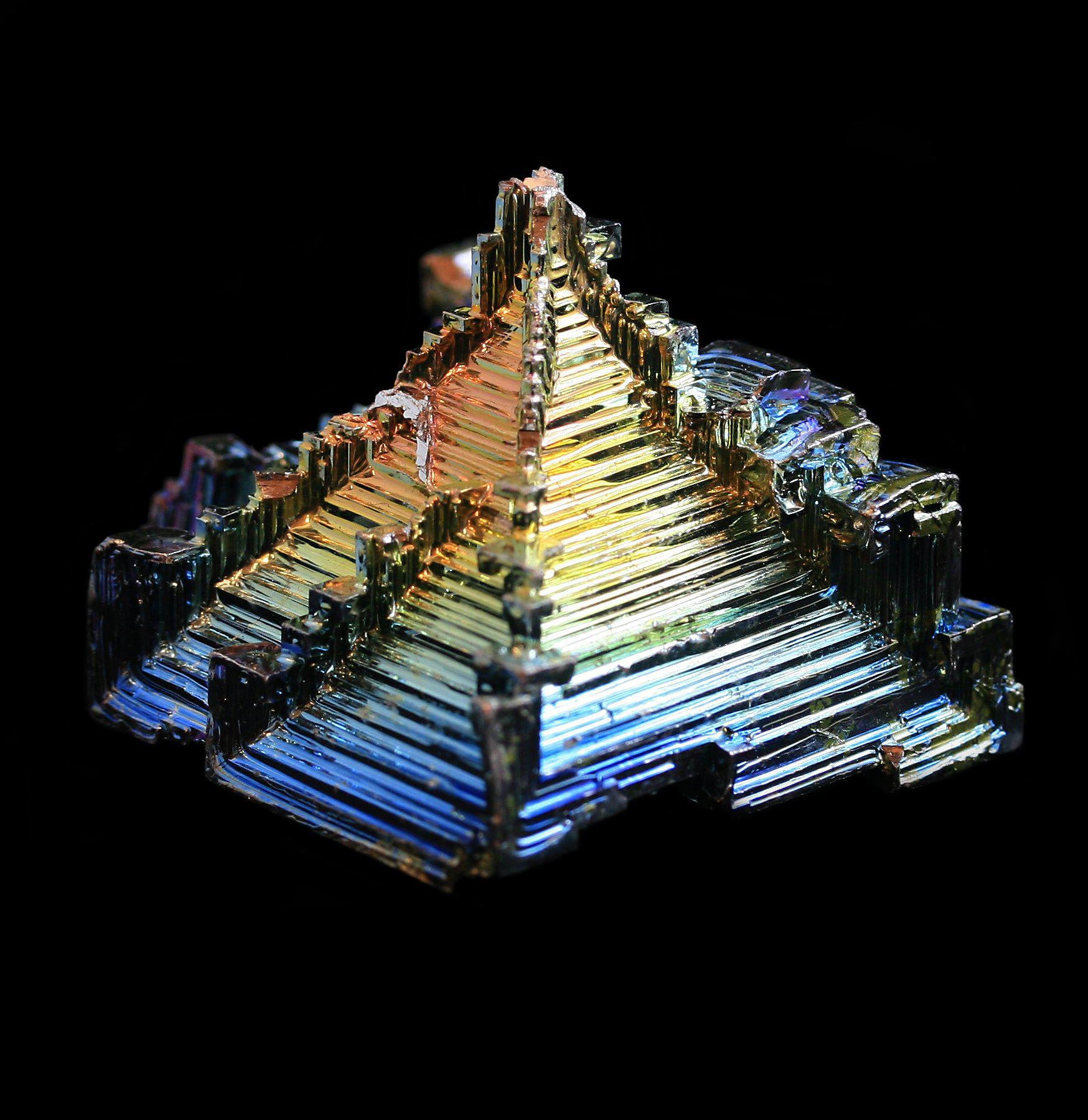 Bismuth Crystal Formation - Natural Rainbow Metallic Crystals for Science, Decor & Gifts - Perfect for Home Display, Geology Collections & Unique Present Ideas