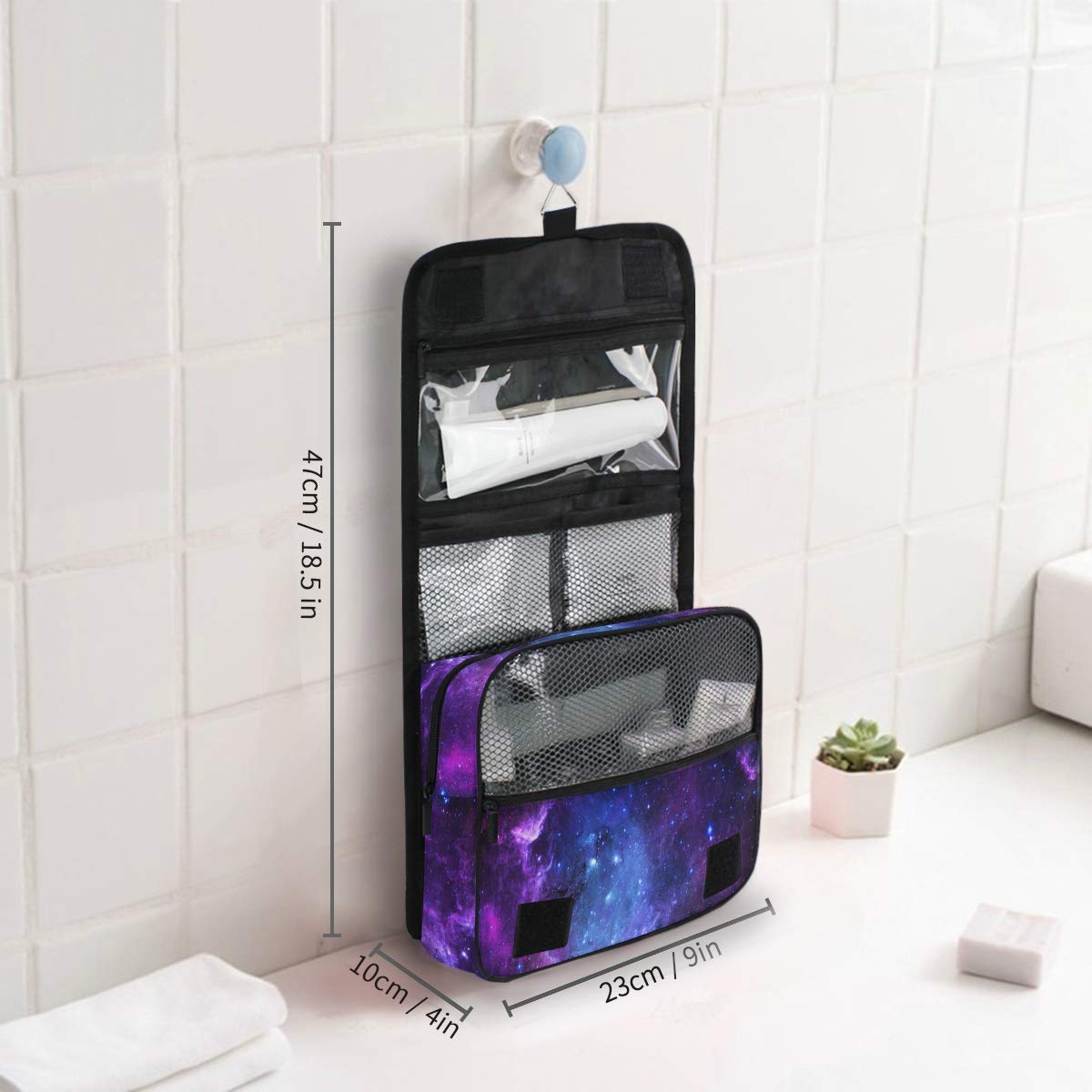 Premium Hanging Travel Toiletry Bag Organizer - Waterproof Cosmetic & Makeup Case for Men & Women - Perfect for Camping, Gym, Business Trips & Vacation