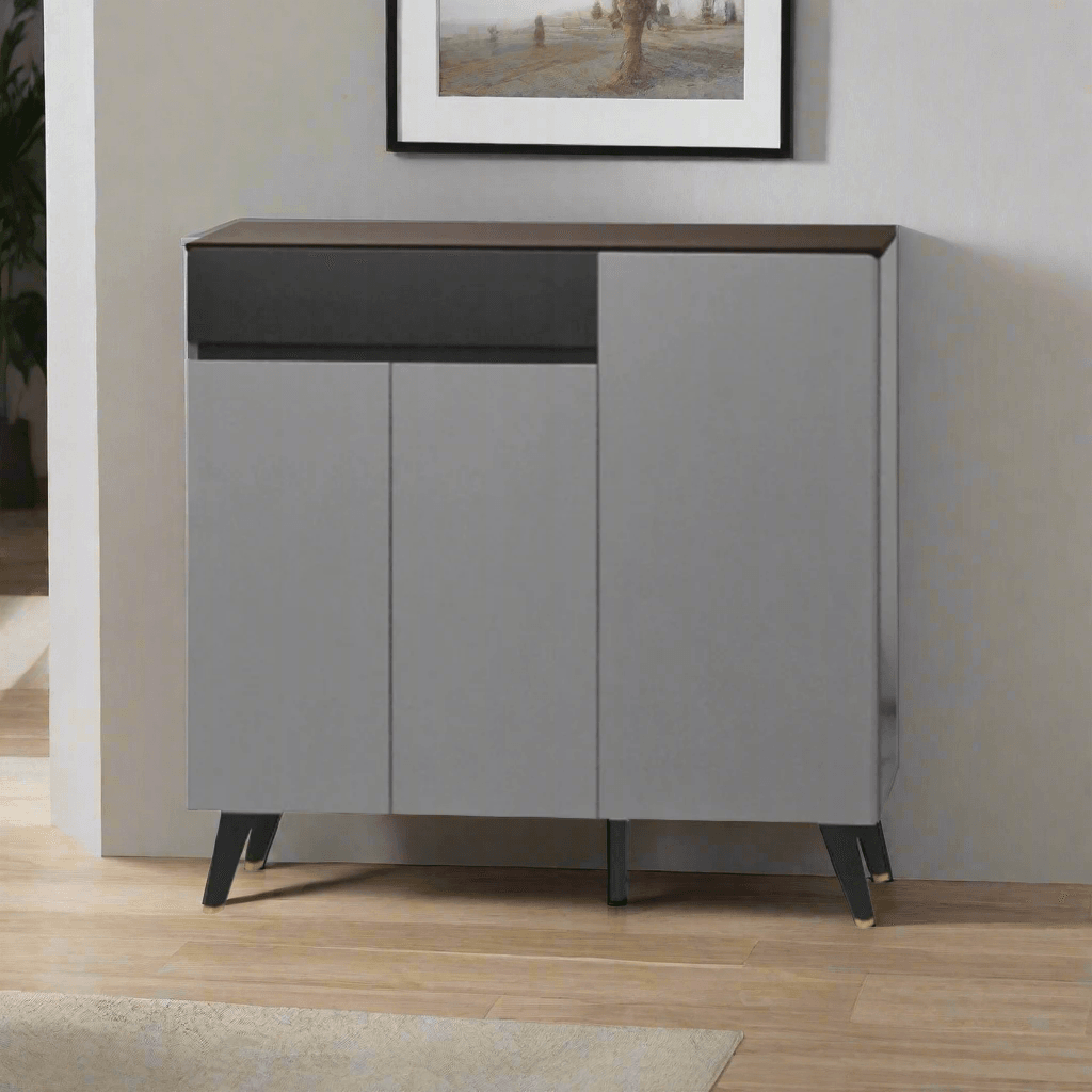 Jovie 3-Door Shoe Storage Cabinet Organizer - Space Saving Entryway Shoe Rack for Hallway, Living Room & Bedroom