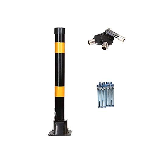 Heavy Duty Parking Lock Barrier - Anti-Kick Parking Bollard for Cars, Basements & Driveways | Durable Roadblock Pillar for Parking Lots, Gas Stations & Private Properties (Black) - Perfect for Vehicle Security & Traffic Control