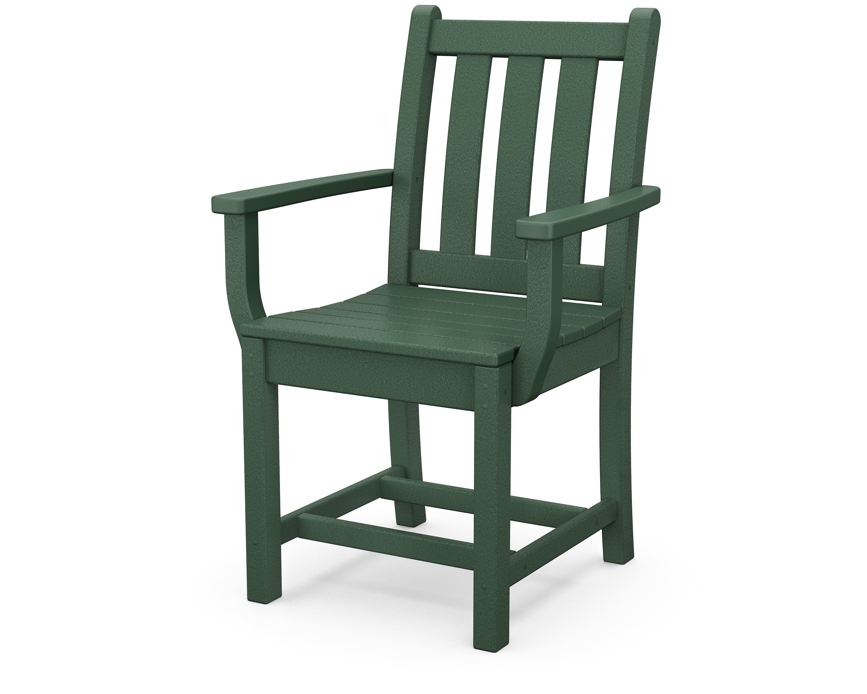 POLYWOOD Traditional Outdoor Garden Dining Arm Chair - Weather-Resistant & Durable for Patio, Deck, and Poolside Use