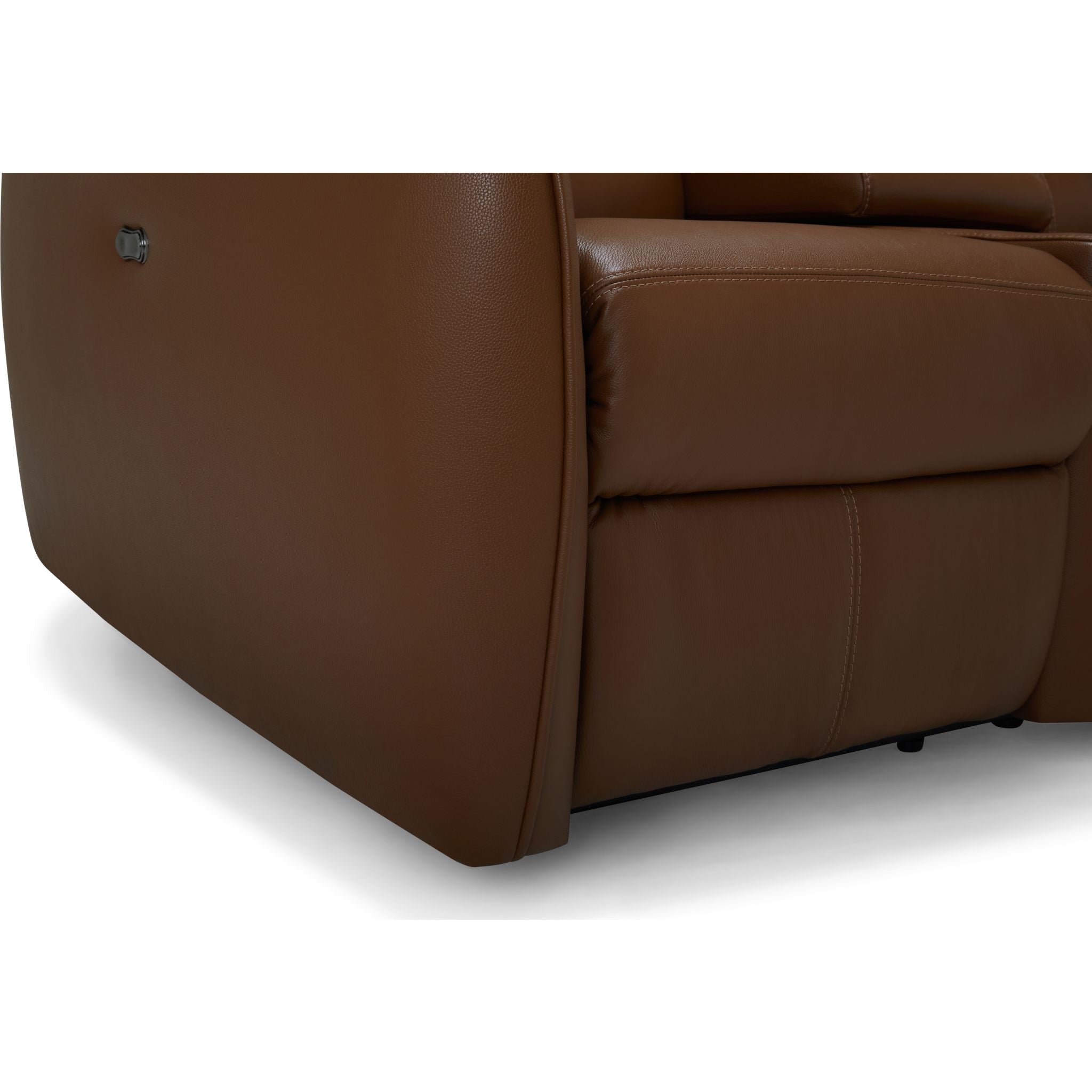 Arlo Power Reclining Loveseat with Console - Valencia Biscotti Fabric - Modern Recliner Sofa for Living Room, Home Theater & Small Spaces