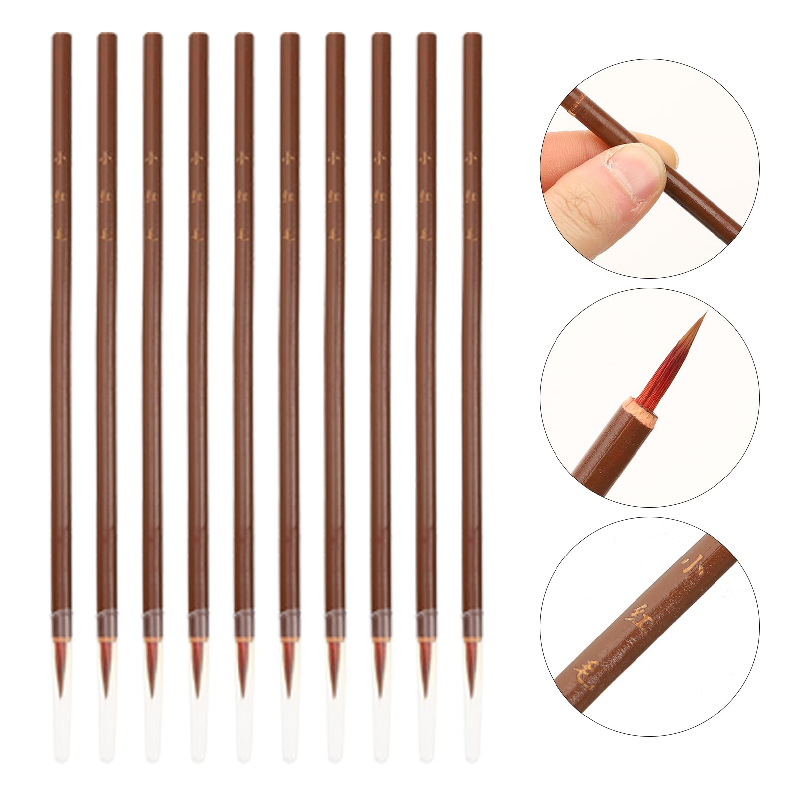 Jojofuny Sumi Ink Set - 10pcs Chinese Calligraphy Brush & Japanese Sumie Painting Brush with Watercolor Ink for Beginners & Professionals | Perfect for Traditional Asian Art, Calligraphy Practice, and Ink Wash Painting