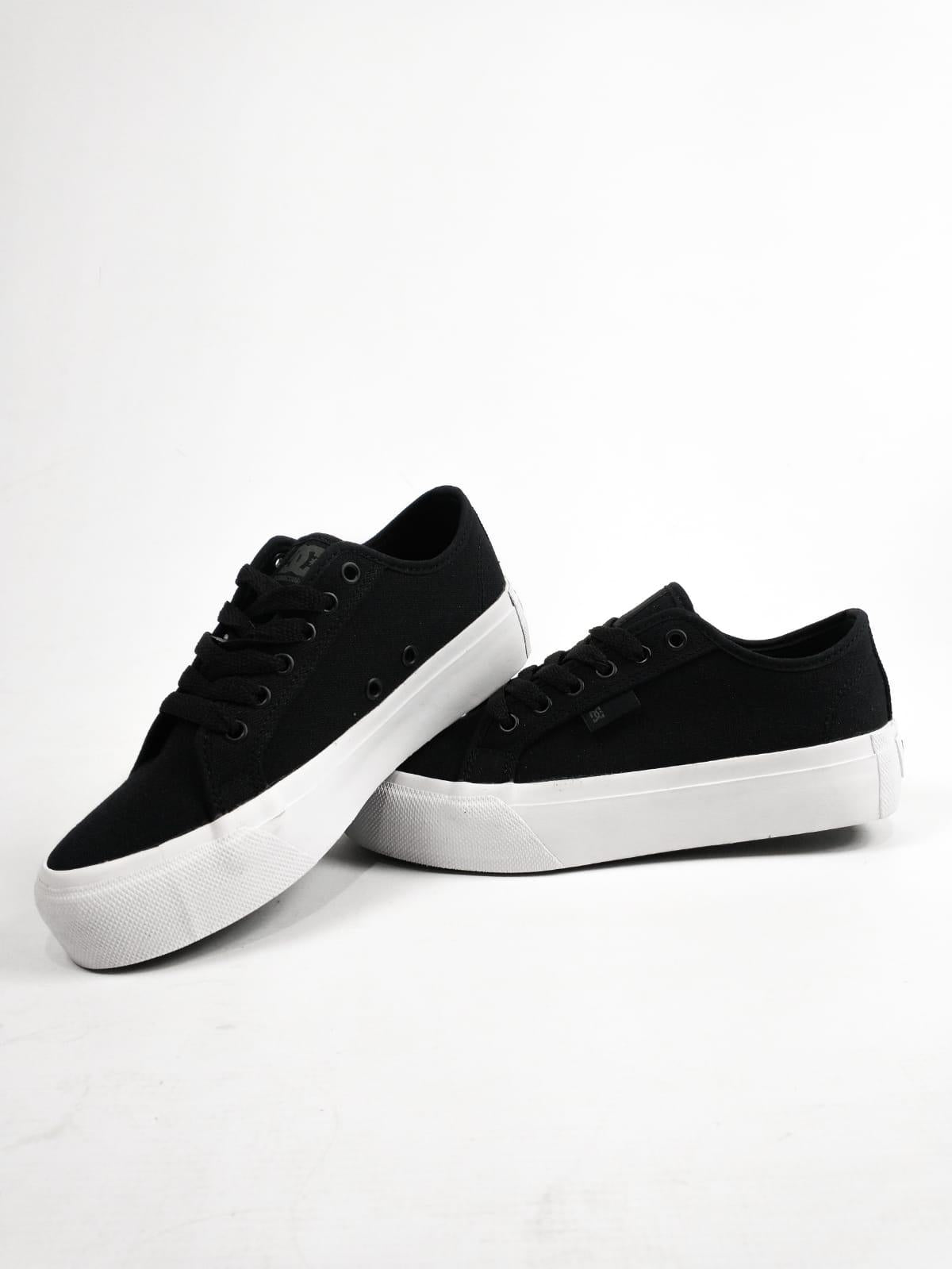 DC Manual TX Skate Shoes - Black & White Platform Sneakers for Men & Women | Perfect for Skateboarding, Streetwear & Casual Fashion