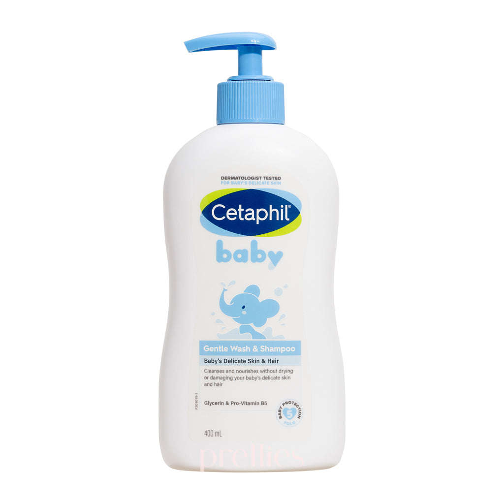 Cetaphil Gentle Skin Cleanser & Shampoo for Babies - Fragrance-Free 400ml - Daily Face Wash & Body Wash for Sensitive Skin - Perfect for Newborns & Kids Bath Time