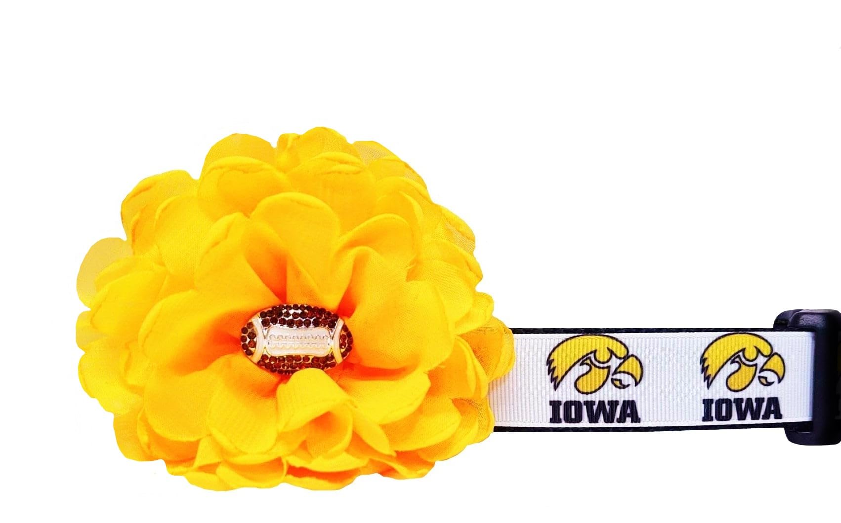 Hawkeyes Dog Collar - Adjustable Nylon Pet Collar with Reflective Strip, Durable & Comfortable for Small Medium Large Dogs - Perfect for Walking, Training & Outdoor Adventures