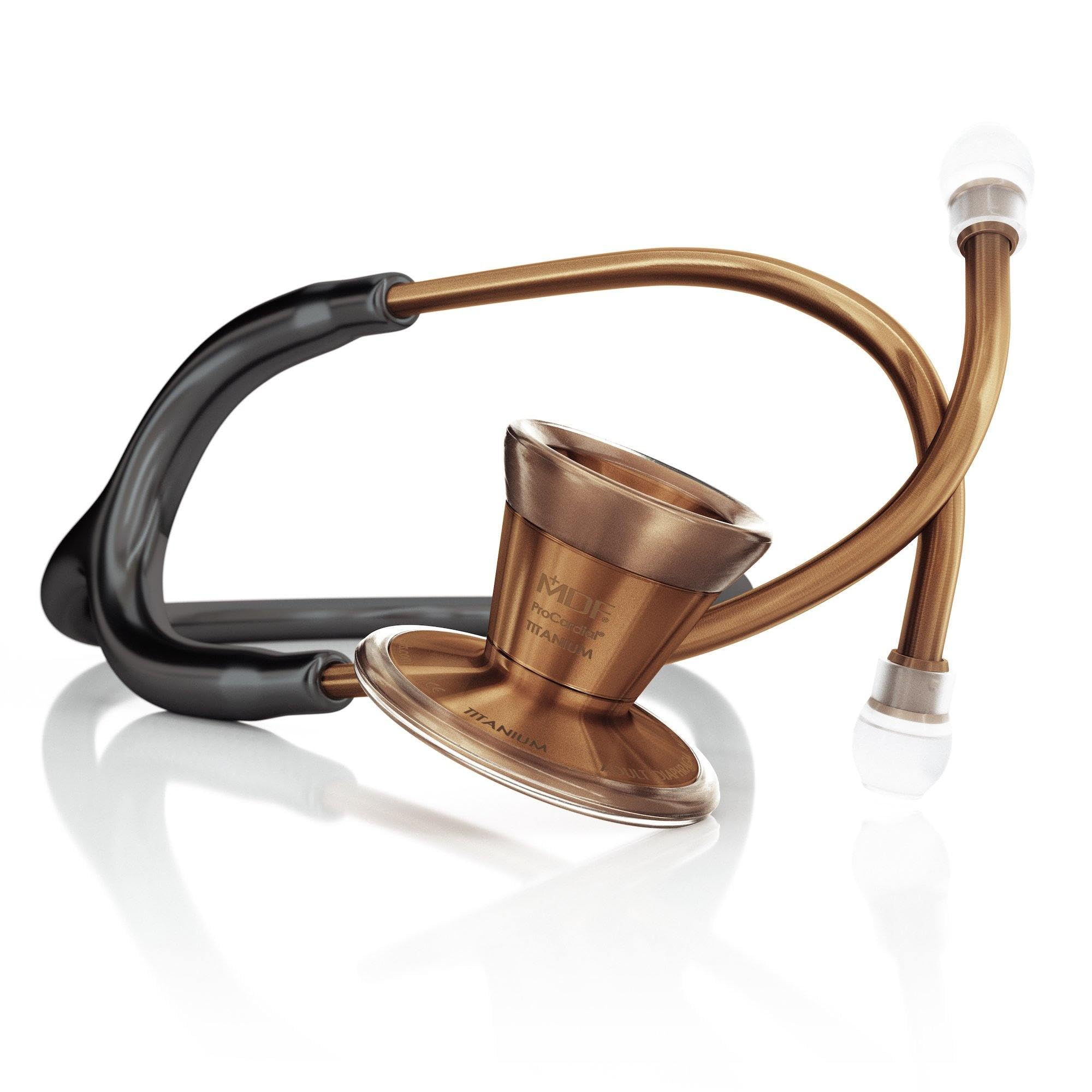 MDF Cyprium ProCardial Cardiology Stethoscope - Lightweight Titanium Dual Head Stethoscope for Adults with Black Tube & Cyprium Chestpiece (Model MDF797TCP11) - Ideal for Medical Professionals, Nurses, and Students in Hospitals & Clinics