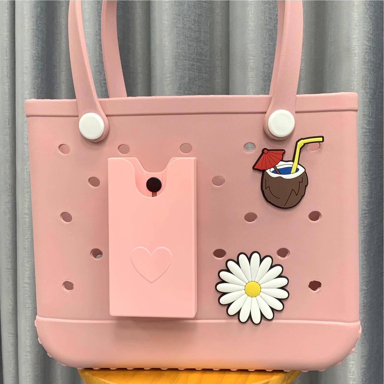 Soft Silicone Phone Holder for Beach Bag - Removable Smartphone Storage Pocket with Charm - Perfect for Beach, Pool, Gym & Travel Accessories