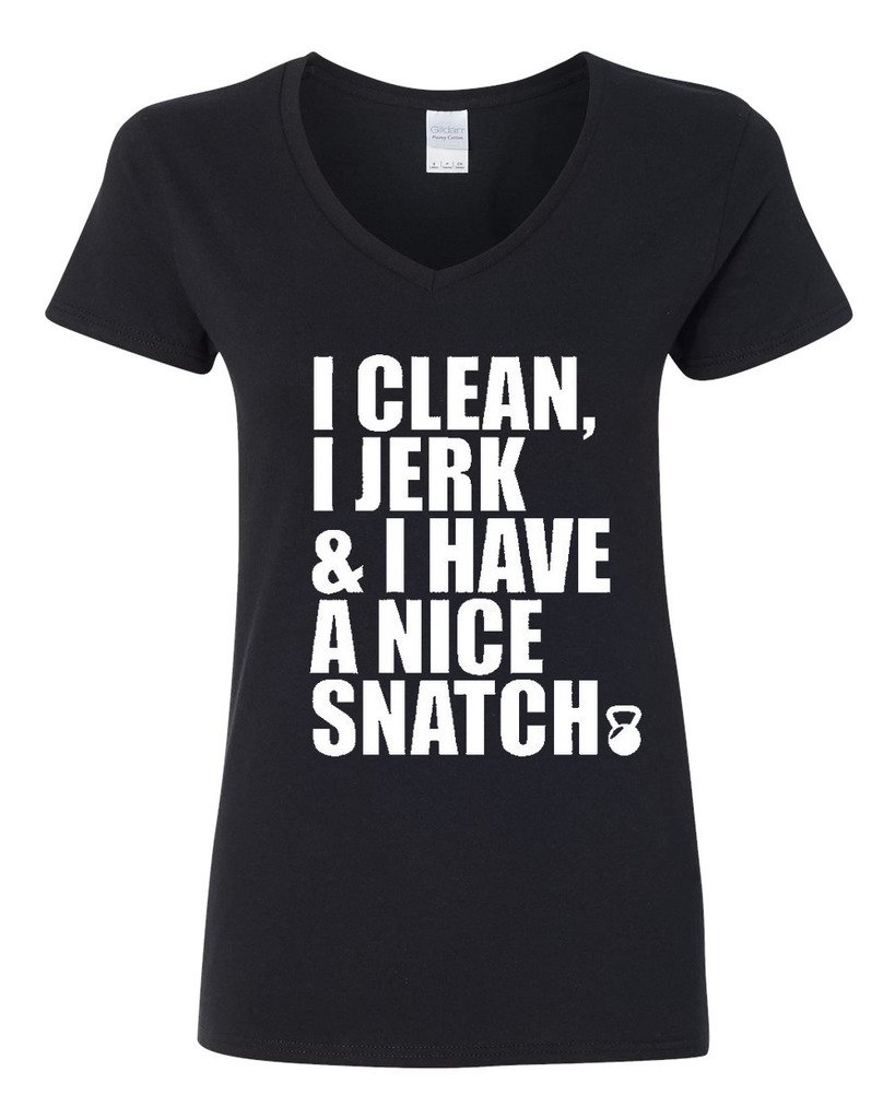 V-Neck Women's Kettlebell Workout T-Shirt - Funny Weightlifting & CrossFit Tee for Gym, Training & Fitness Enthusiasts