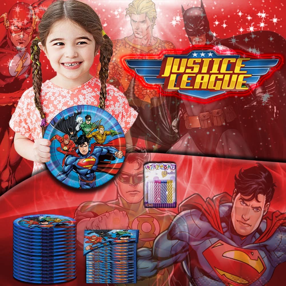 Justice League Happy Birthday Party Supplies Set - 16 Pack 7