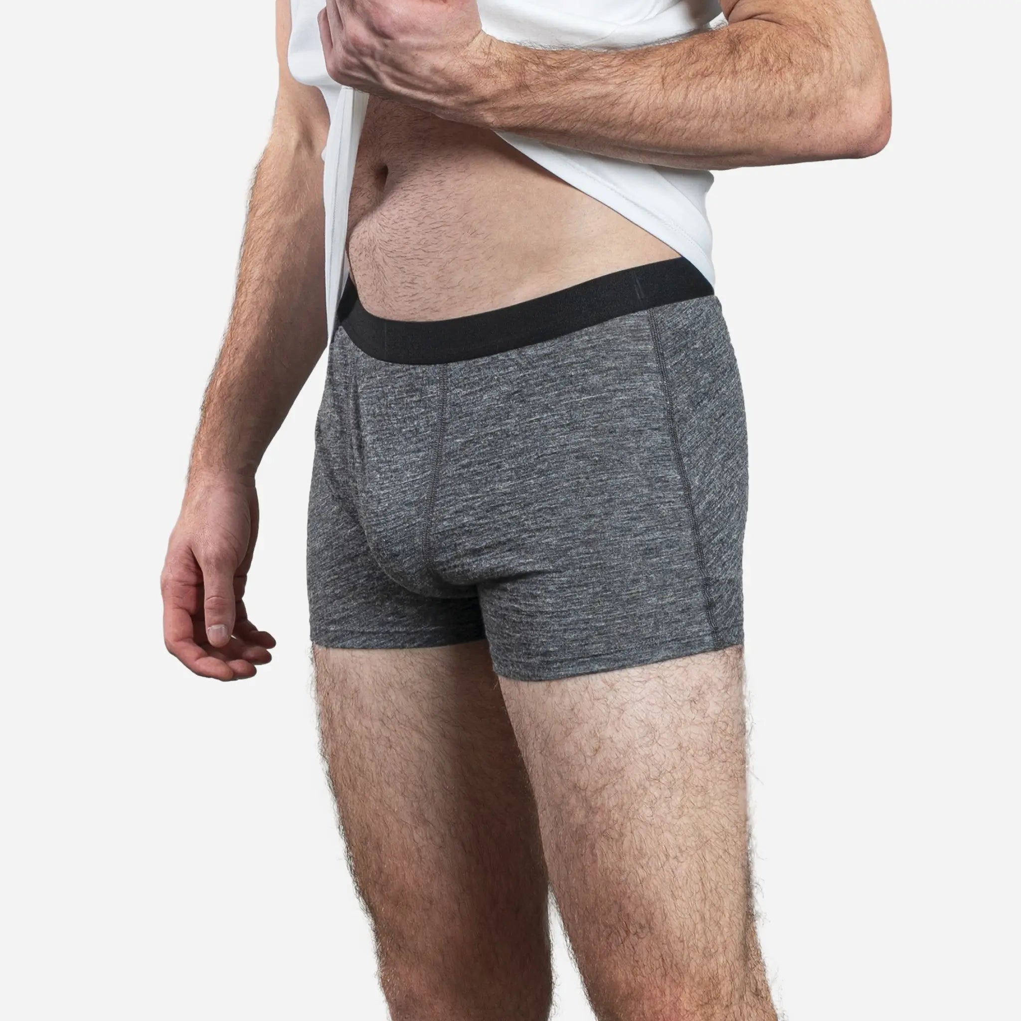 Ultra-Soft Men's Alpaca Wool Boxer Briefs - 160 GSM Lightweight Underwear for All-Day Comfort | Perfect for Travel, Hiking & Cold Weather Activities