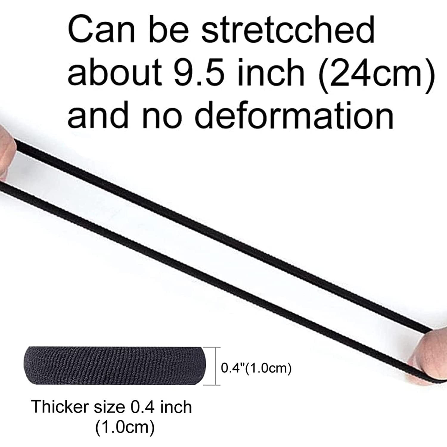 100 Pcs Seamless Thick Hair Ties - No Damage Ponytail Holders & Hair Bands for Thick Hair (Dark Color) | Perfect for Workouts, Yoga, Office & Daily Use