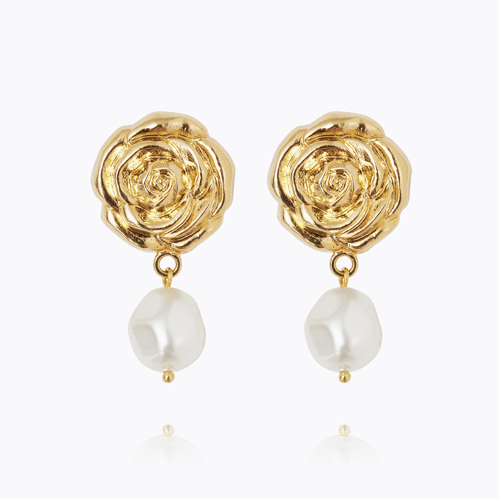 Rosita Pearl Earrings - Classic Stud Earrings for Women, Genuine Freshwater Pearls, Hypoallergenic, Elegant Gift for Her | Perfect for Weddings, Parties & Everyday Wear