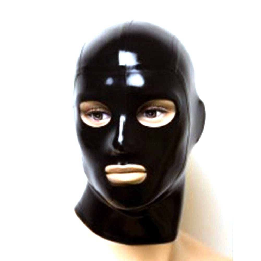 Premium Latex Hood Mask - 0.6mm Seamless Anatomical Rubber Mask with Zipper for Adults | Halloween Costume, Cosplay, Fetish Wear & BDSM Accessories