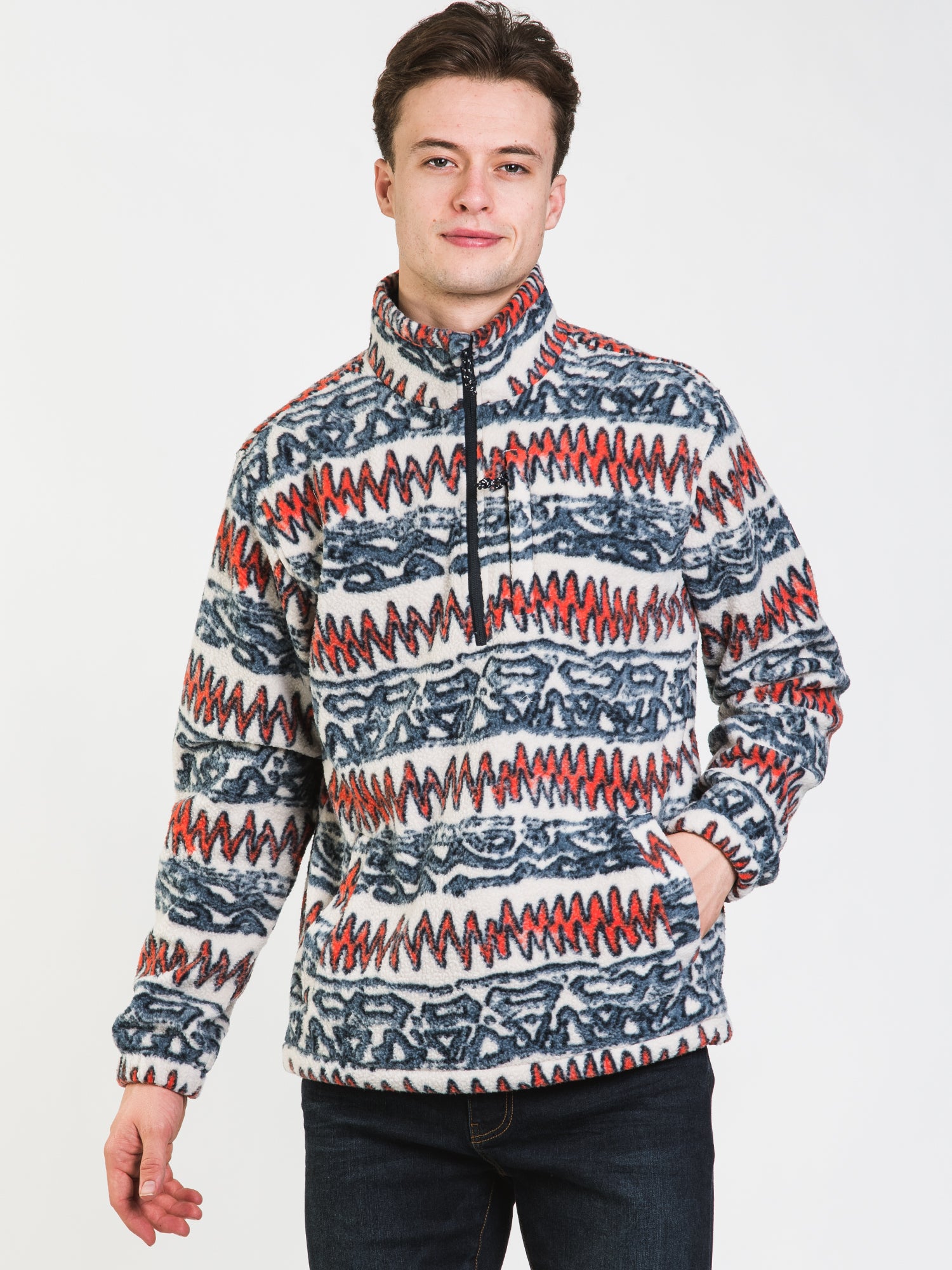BILLABONG BOUNDARY MOCK NECK SHIRT - Men's Casual Long Sleeve Top for Surfing, Beach & Outdoor Activities | Clearance Sale