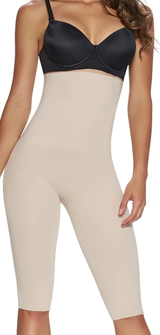 Colombiana Faja Reductora Moldeadora - Seamless Body Shaper Butt Lift High Waist Panty Capri for Women - Tummy Control & Postpartum Recovery - Perfect for Workouts, Post-Surgery & Everyday Wear