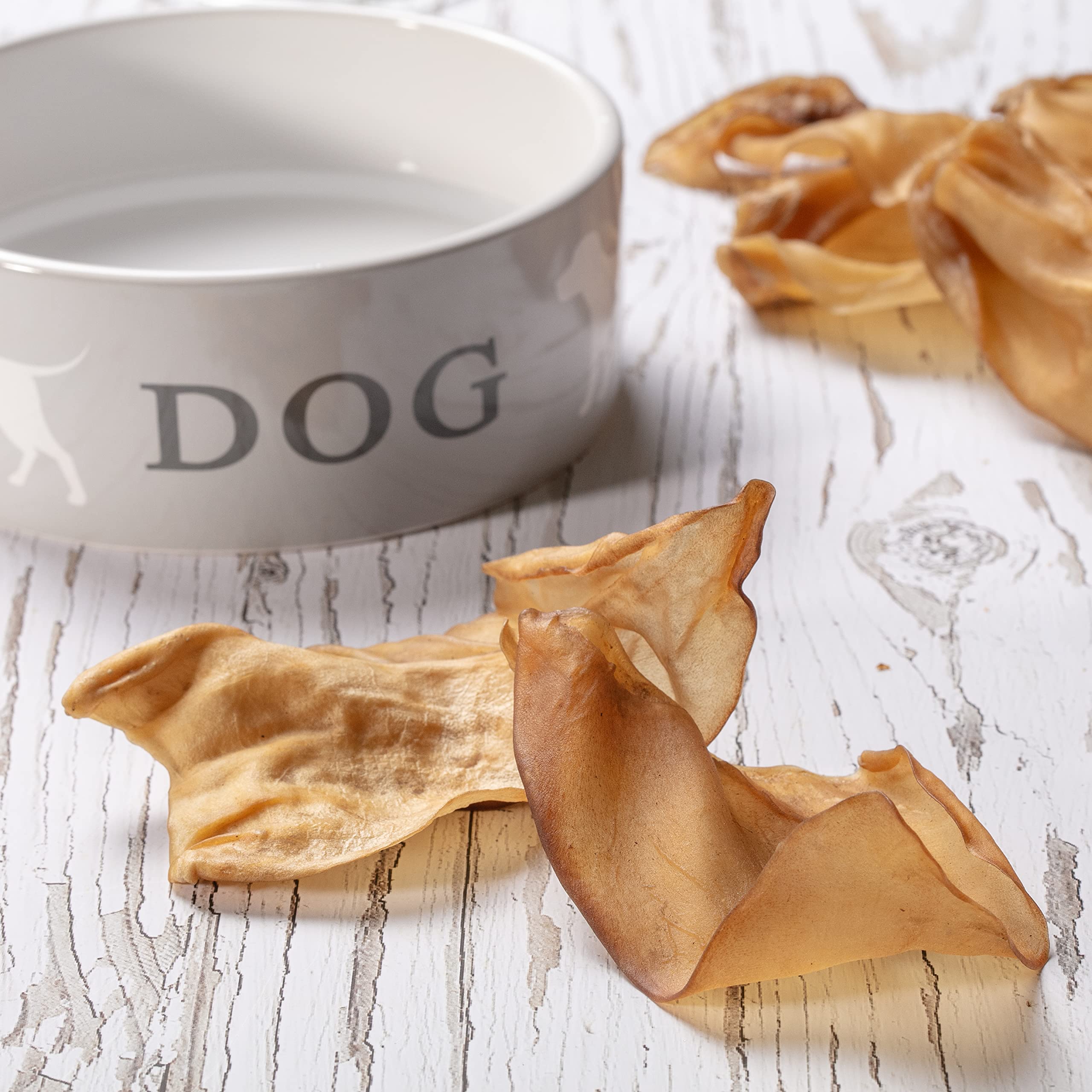 Premium Natural Cow Ears Dog Treats - 50 Pack Bulk Chews for Dogs - Healthy Dental Chews for Puppies & Adult Dogs - Perfect for Training, Teething & Long-Lasting Entertainment
